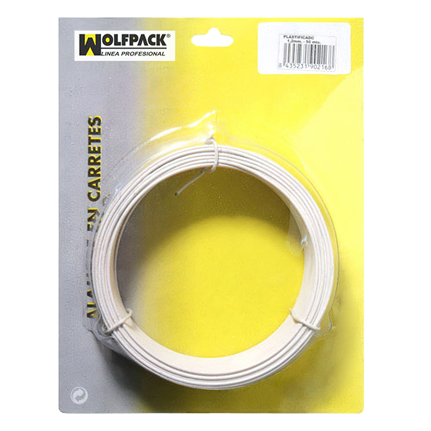 Alambre Plastificado 1,2 mm, Blanco (Rollo 50 metros)