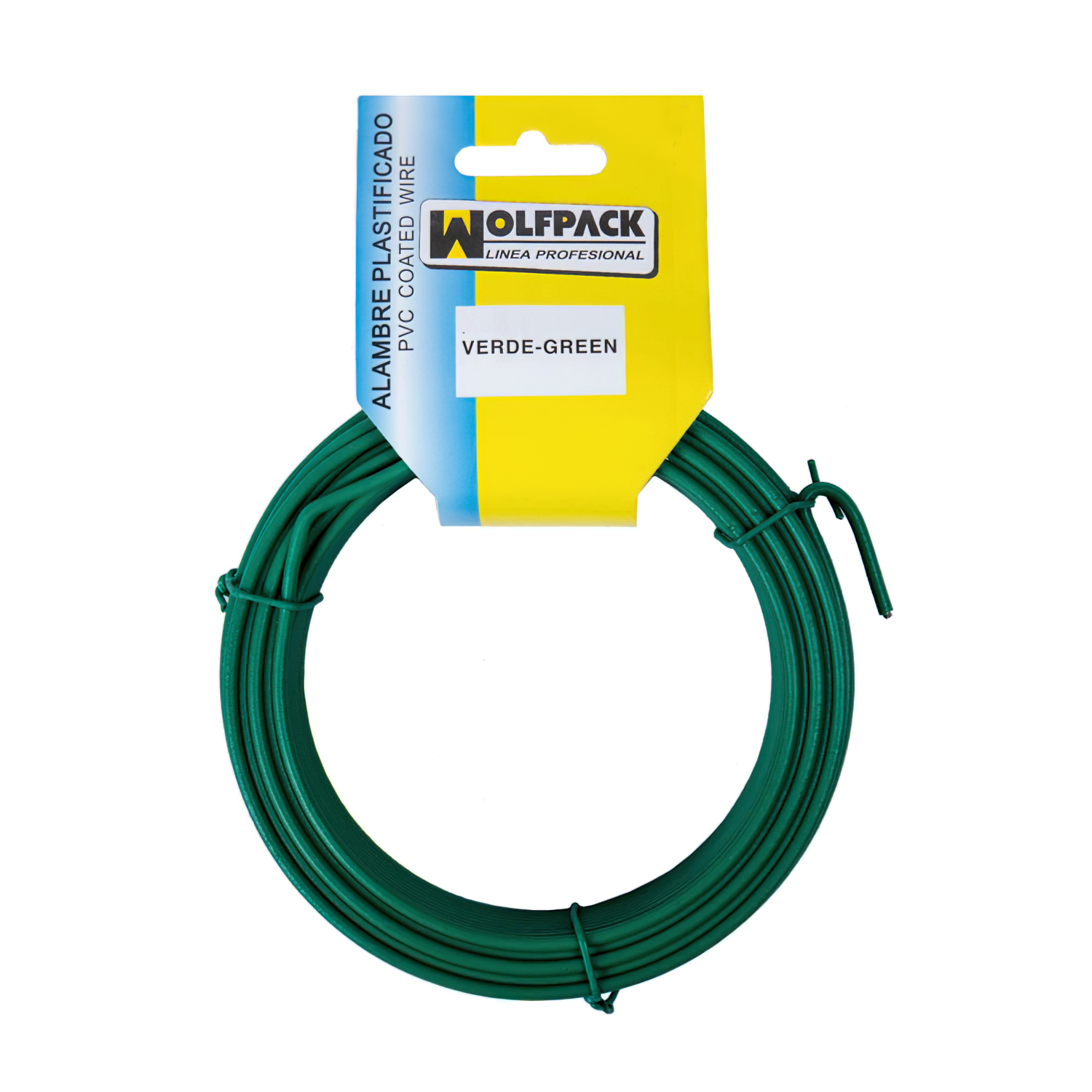 Alambre Plastificado (Rollo 20 Metros) Verde N 16 / 2,7 mm,