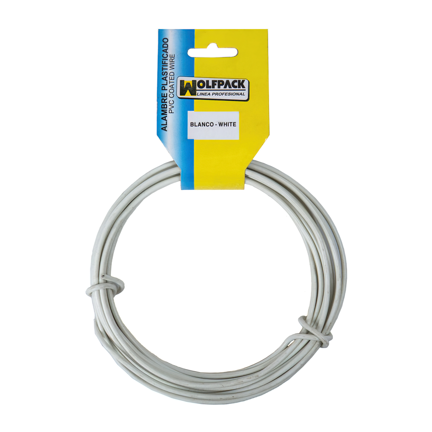 Alambre Plastificado (Rollo 25 Metros) Blanco N 16 / 2,7 mm,