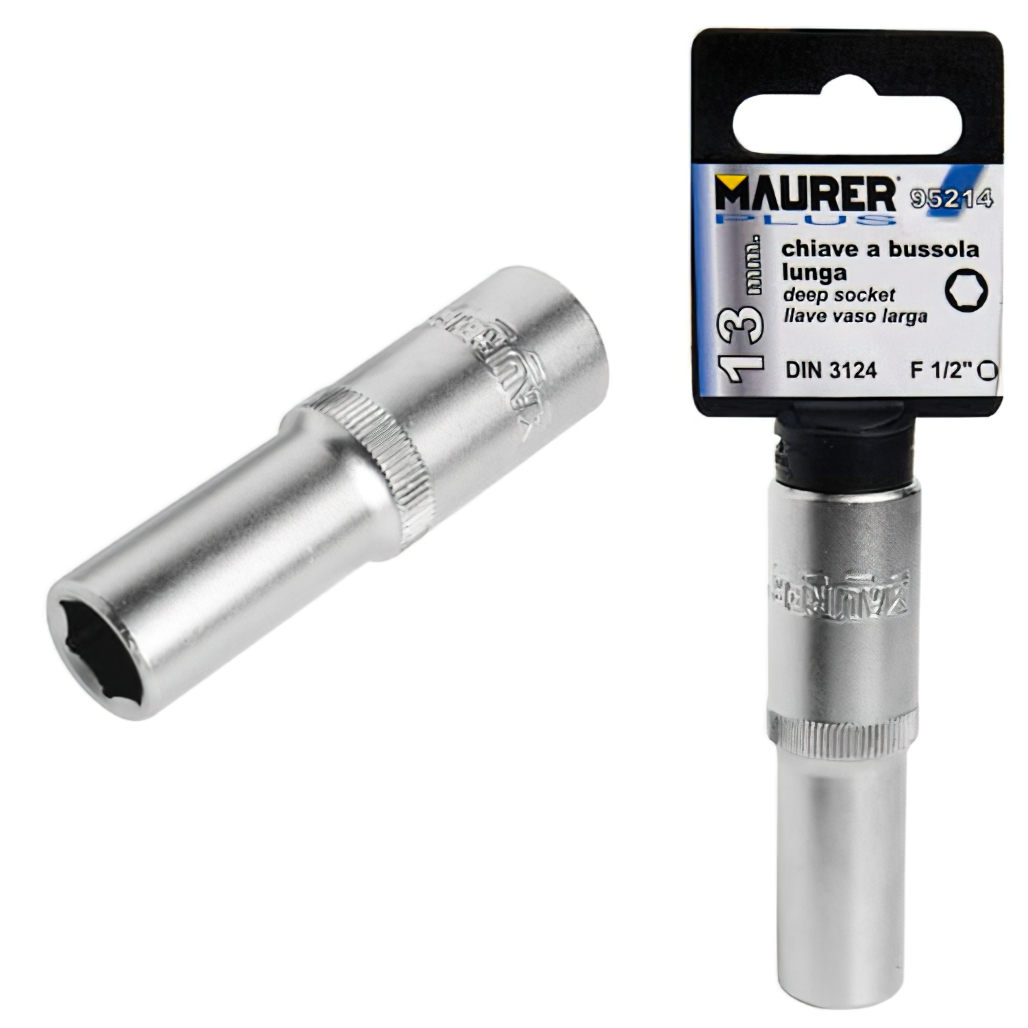 Llave Vaso Maurer 1/2 Hexagonal Larga  18mm,