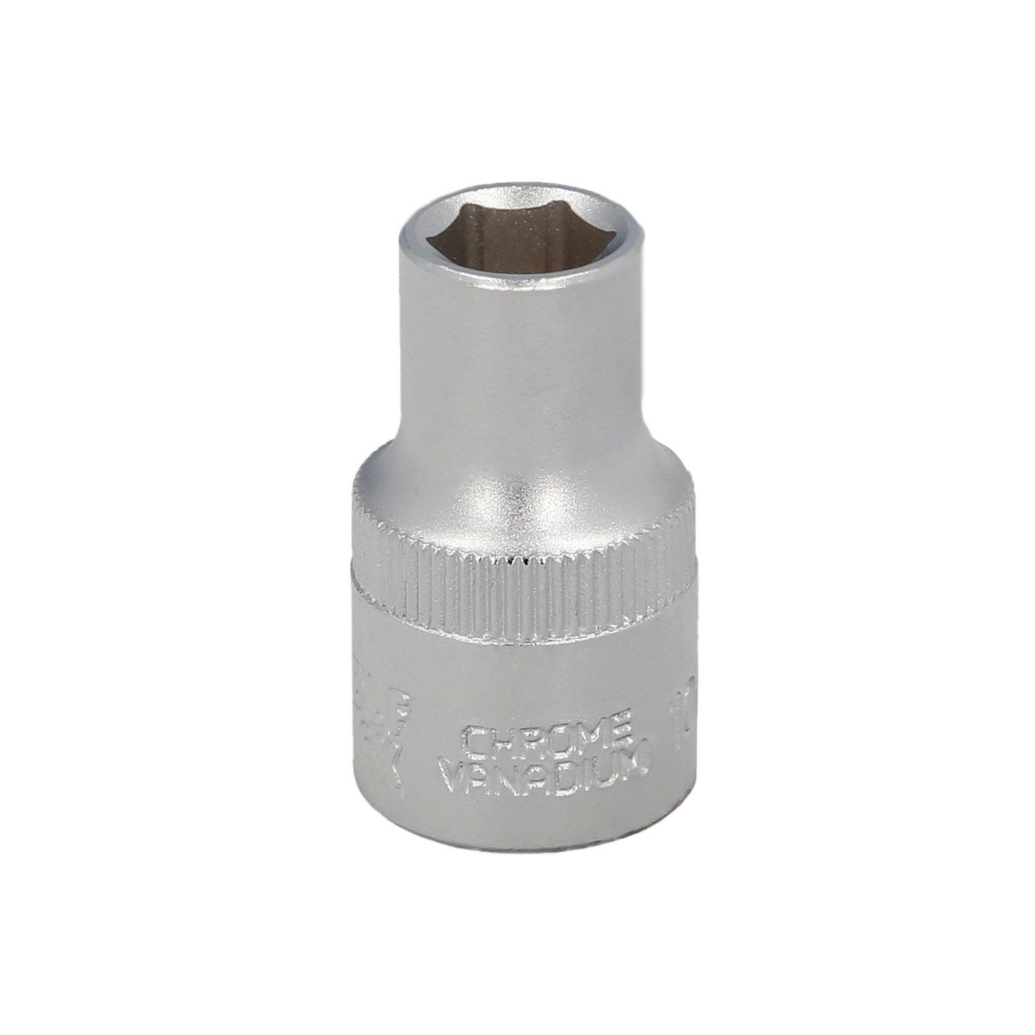 Llave Vaso 1/2 Hexagonal 10 mm, Perfil de 6 caras, Acero Cromo Vanadio, Aristas Redondas