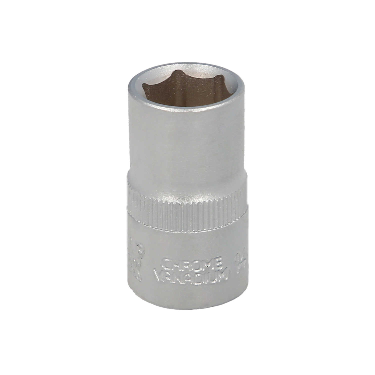 Llave Vaso 1/2 Hexagonal 14 mm, Perfil de 6 caras, Acero Cromo Vanadio, Aristas Redondas