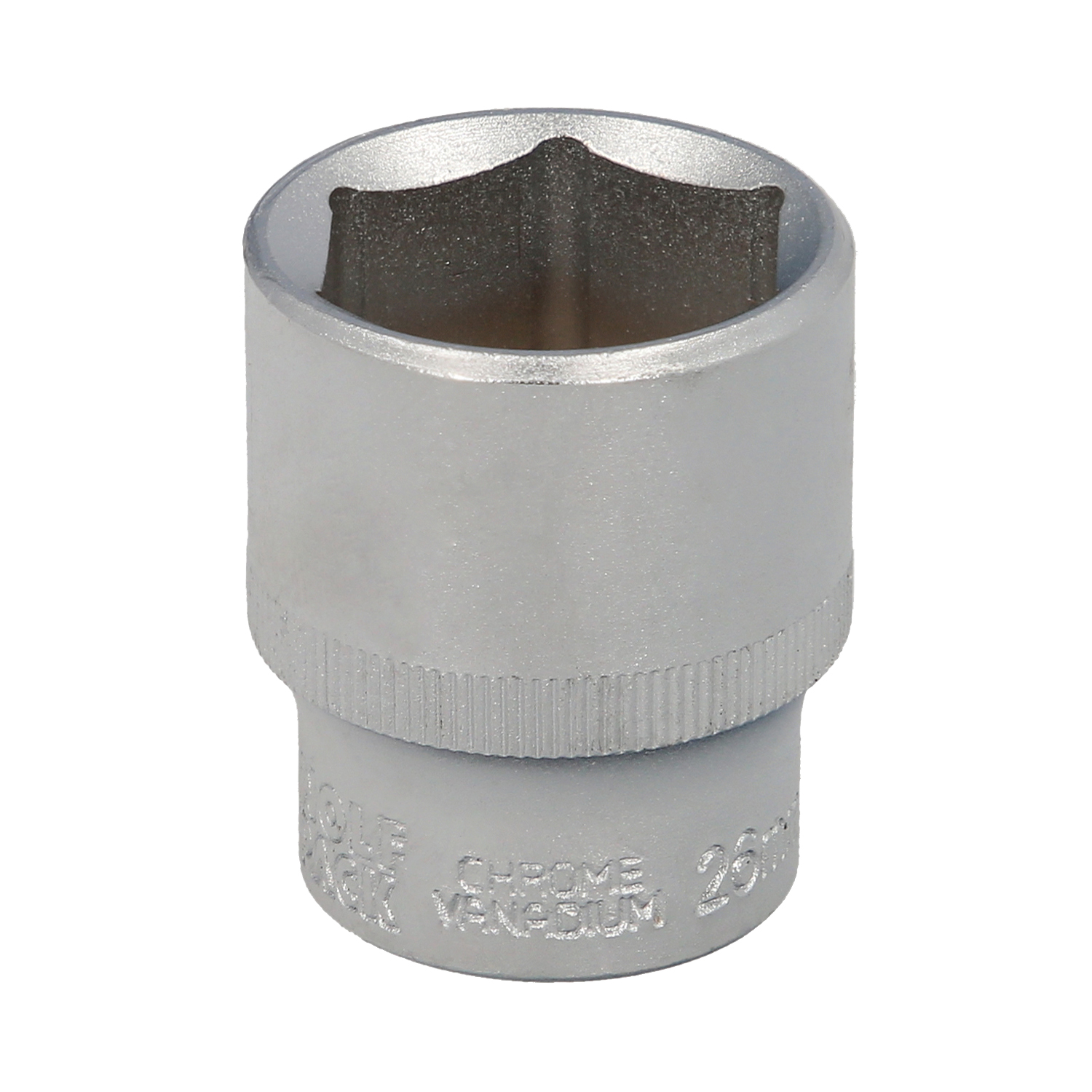Llave Vaso 1/2 Hexagonal 26 mm, Perfil de 6 caras, Acero Cromo Vanadio, Aristas Redondas