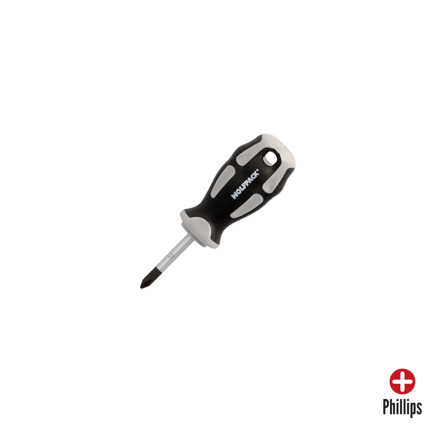 Destornillador Phillips Acero S2 Mango TPR Bimaterial, Medida PH 1 x  5,0 x 38 mm, DIN5262,