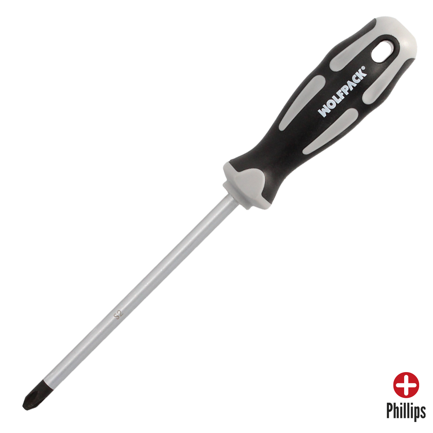 Destornillador Phillips Acero S2 Mango TPR Bimaterial, Medida PH 3 x  8,0 x 150 mm,  DIN5262,