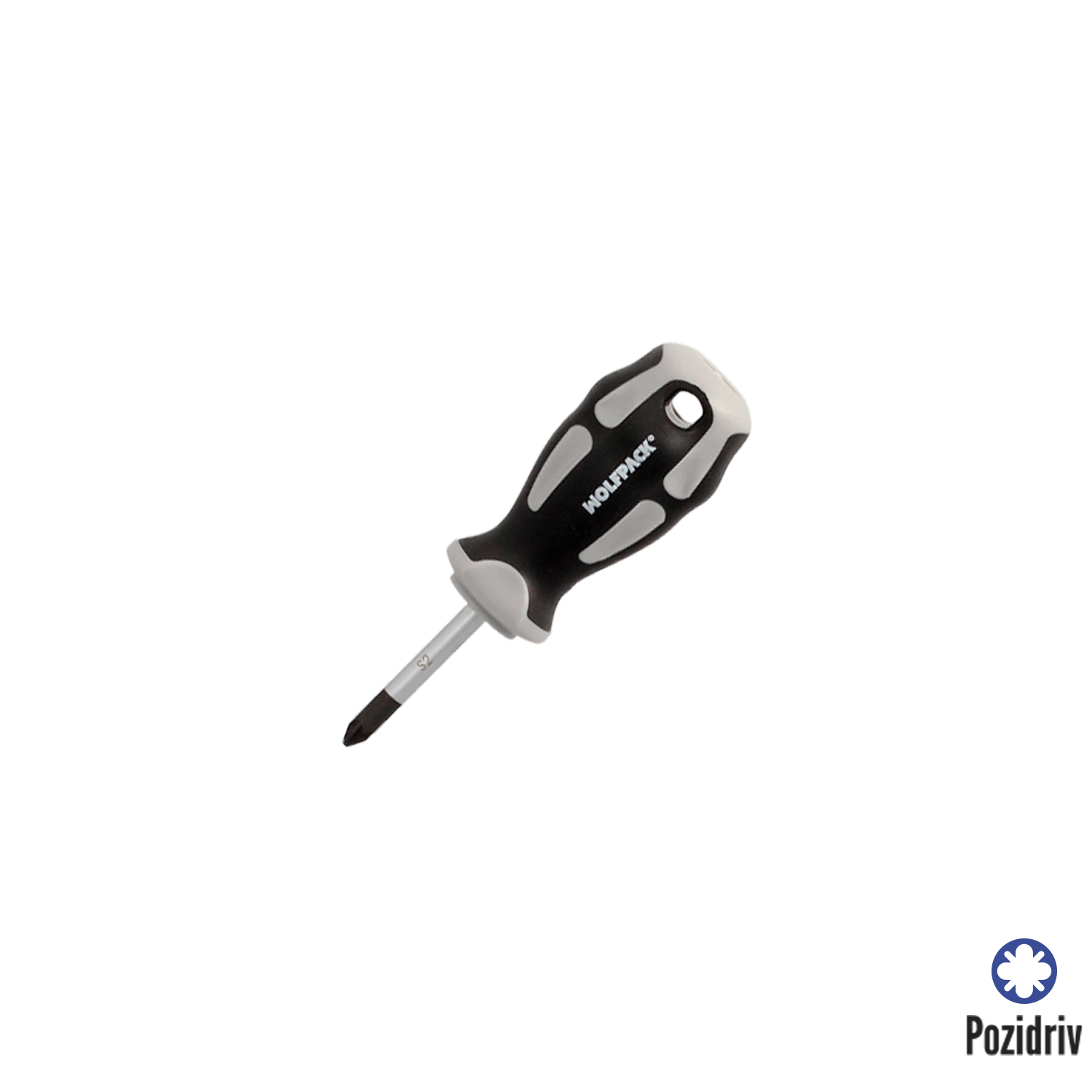 Destornillador Pozidriv Acero S2 Mango TPR Bimaterial, Medida PZ 1 x  5 x 38 mm,  DIN5262,
