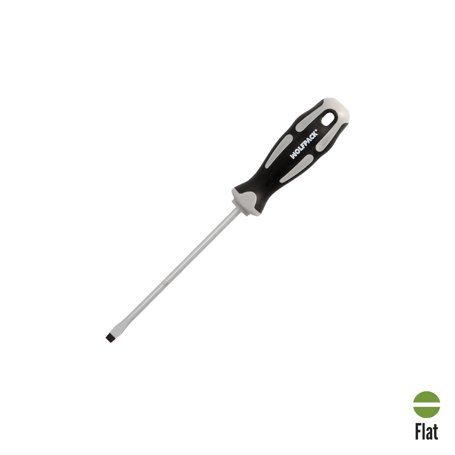 Destornillador Plano Estampado Acero S2 Mango TPR Bimaterial, Medida 1,0 x  5,5 x 125 mm,  DIN5265
