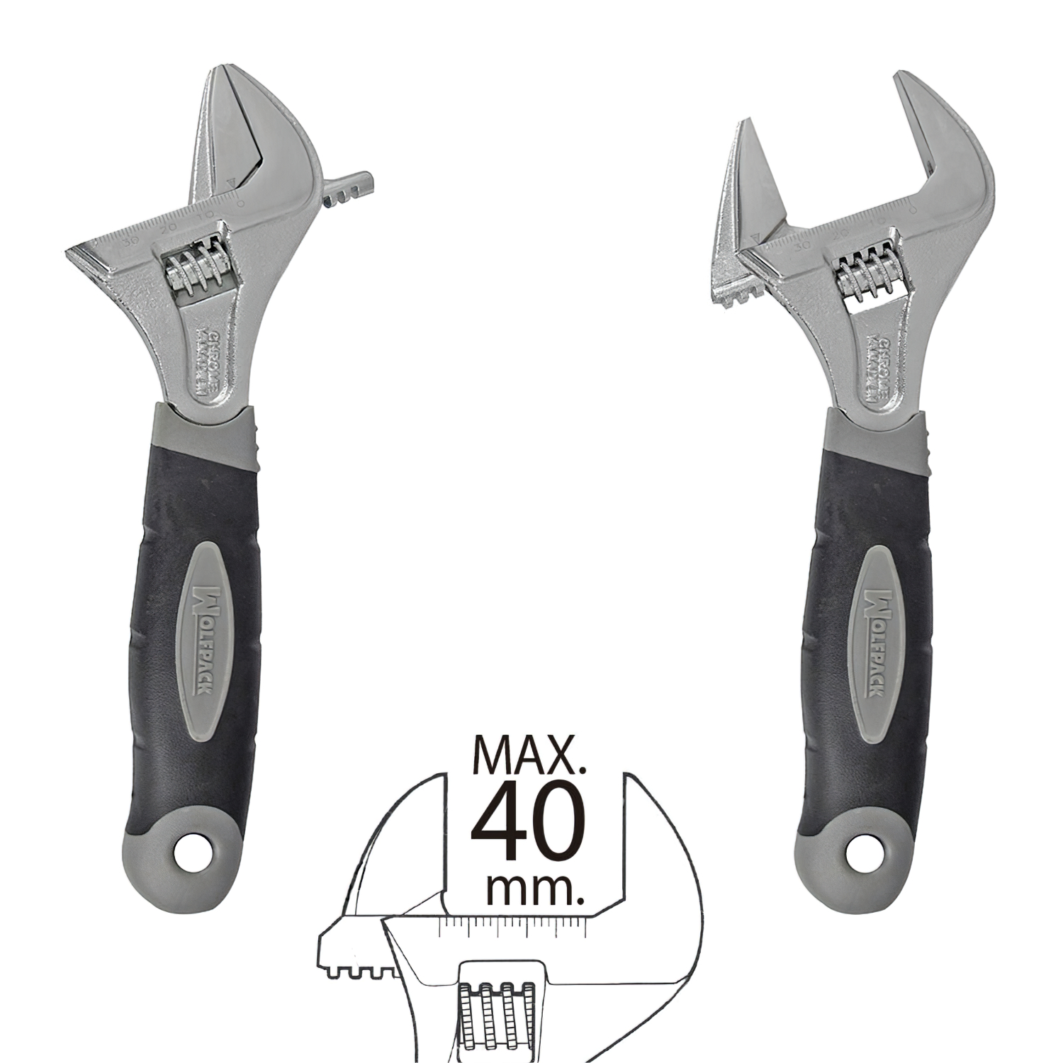 Llave Ajustable Gran Apertura 40 mm, Medida 8
