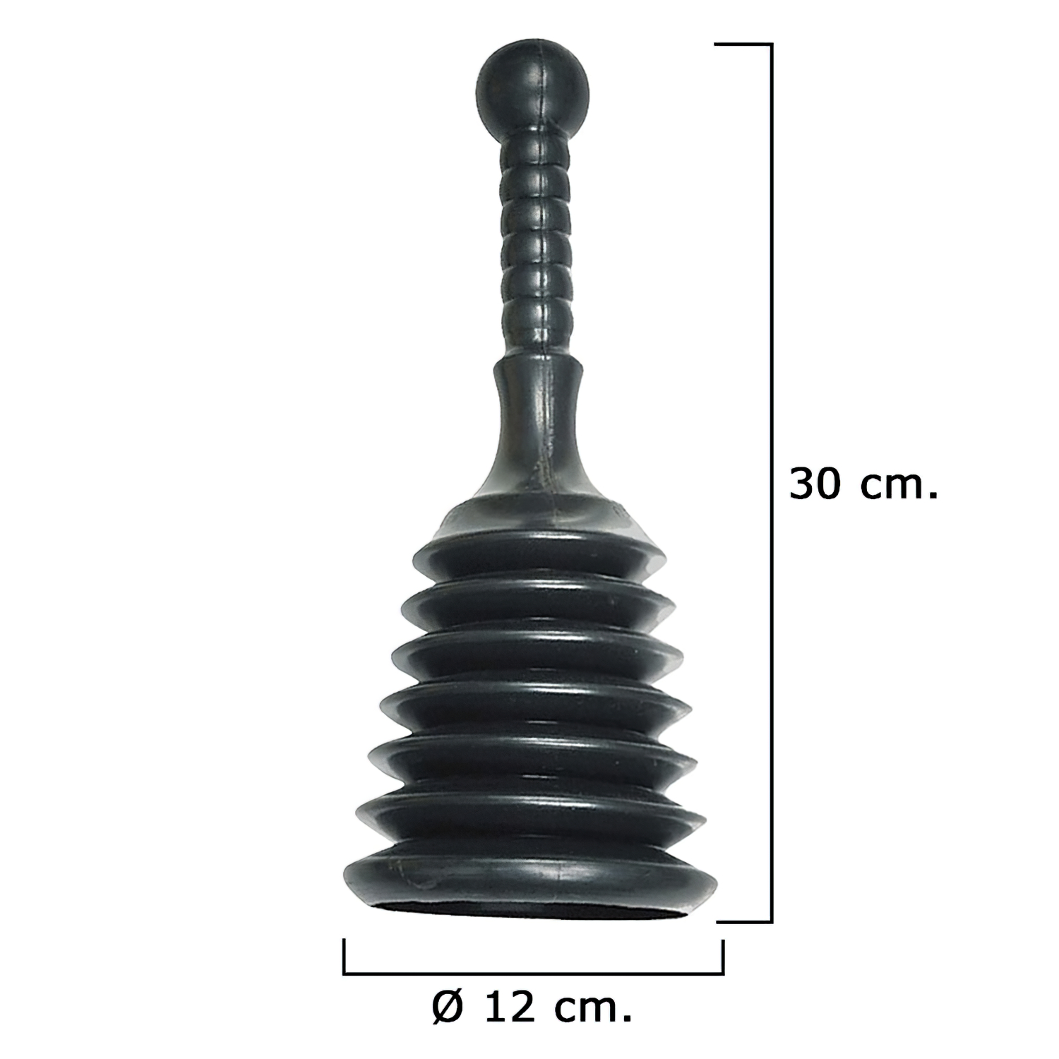 Desatascador Goma Fuelle          12 cm, /  Alto 30 cm,