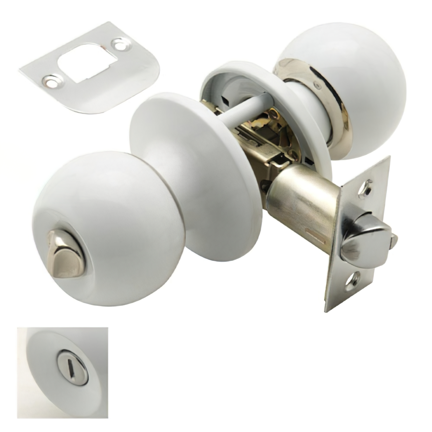 Pomo Puerta Wolfpack Con Condena Blanco Para Bao