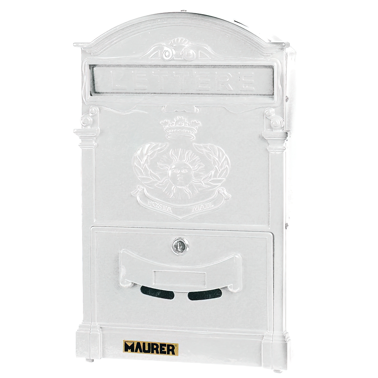 Buzn Maurer Jardn Aluminio Fundido Blanco 41 x 26 x 8 cm,