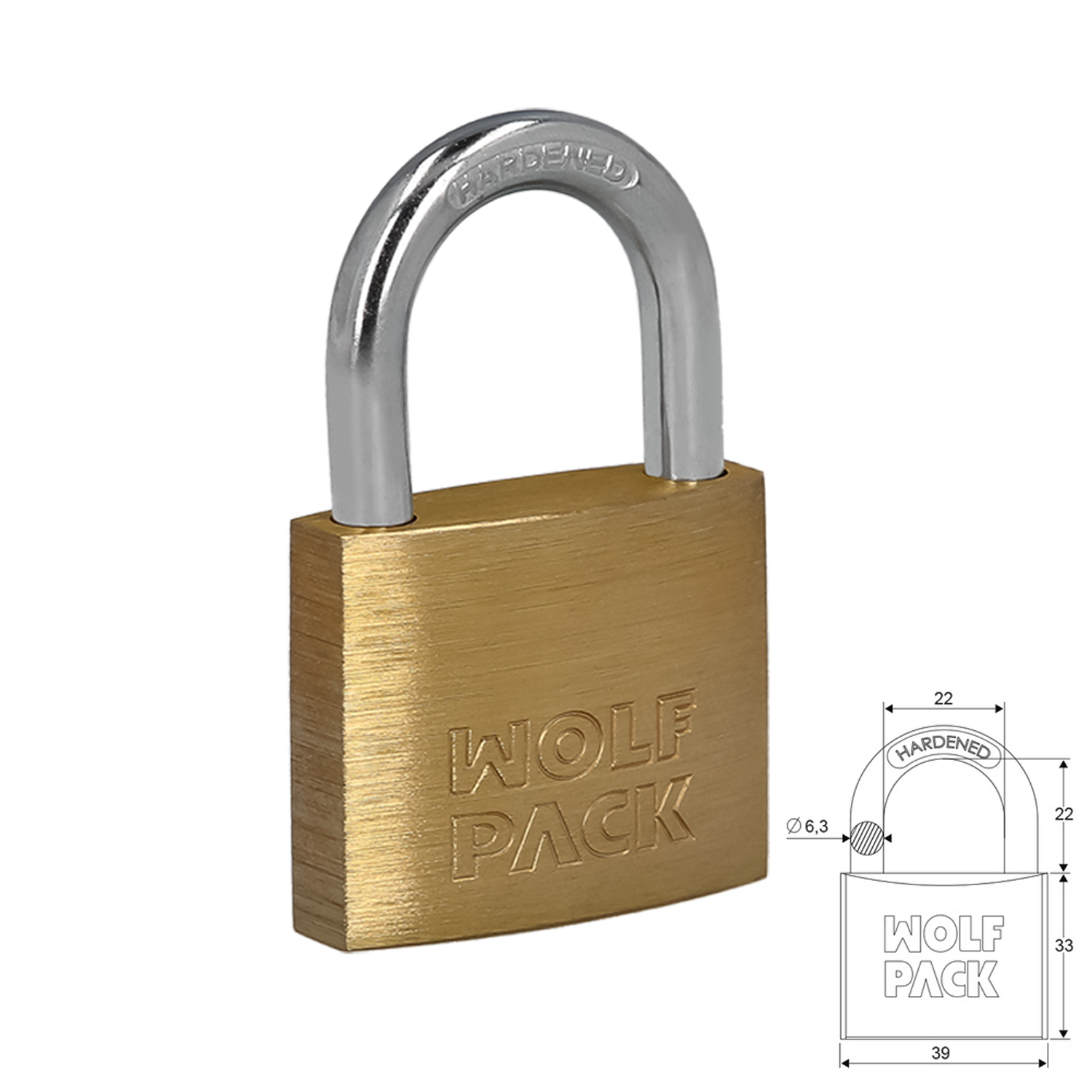 Candado Laton Arco Normal  40 mm,
