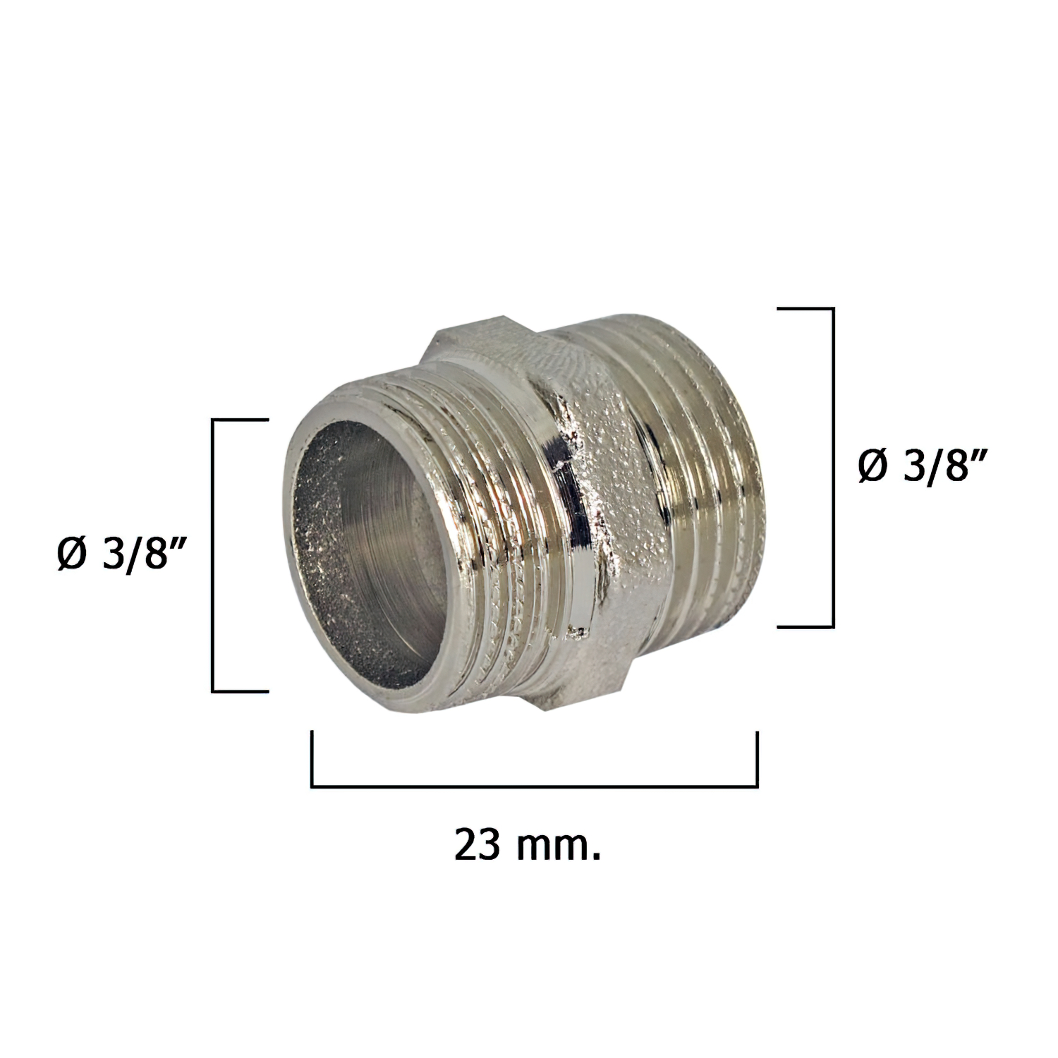 Machones Dobles Cromo      3/8