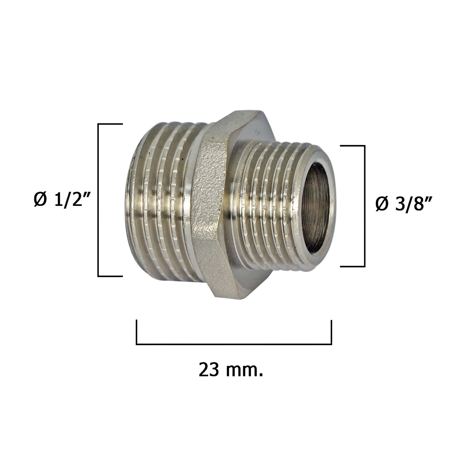 Machones Reductores Cromo 3/8 A 1/2