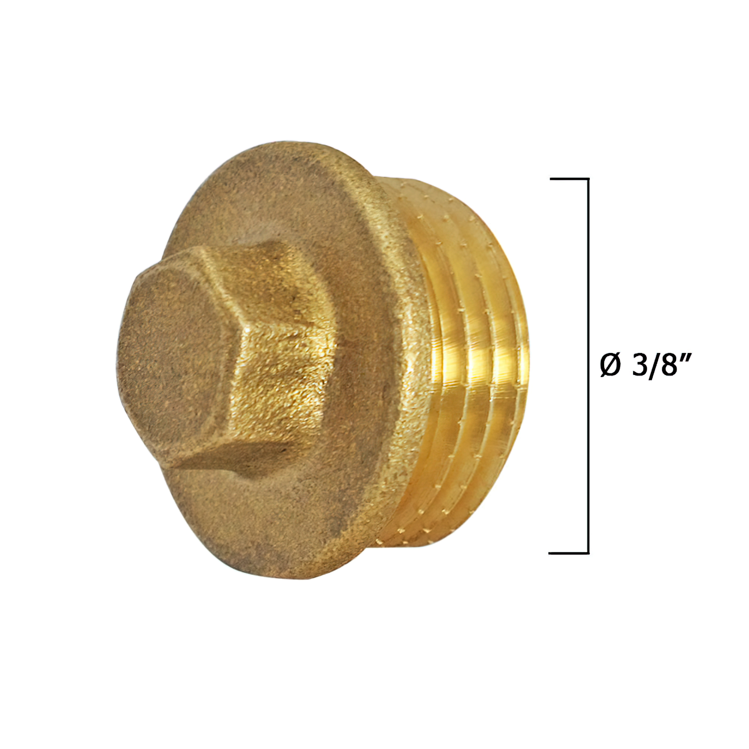 TAPON CIEGO MACHO LATON 3/8(+medidas)
