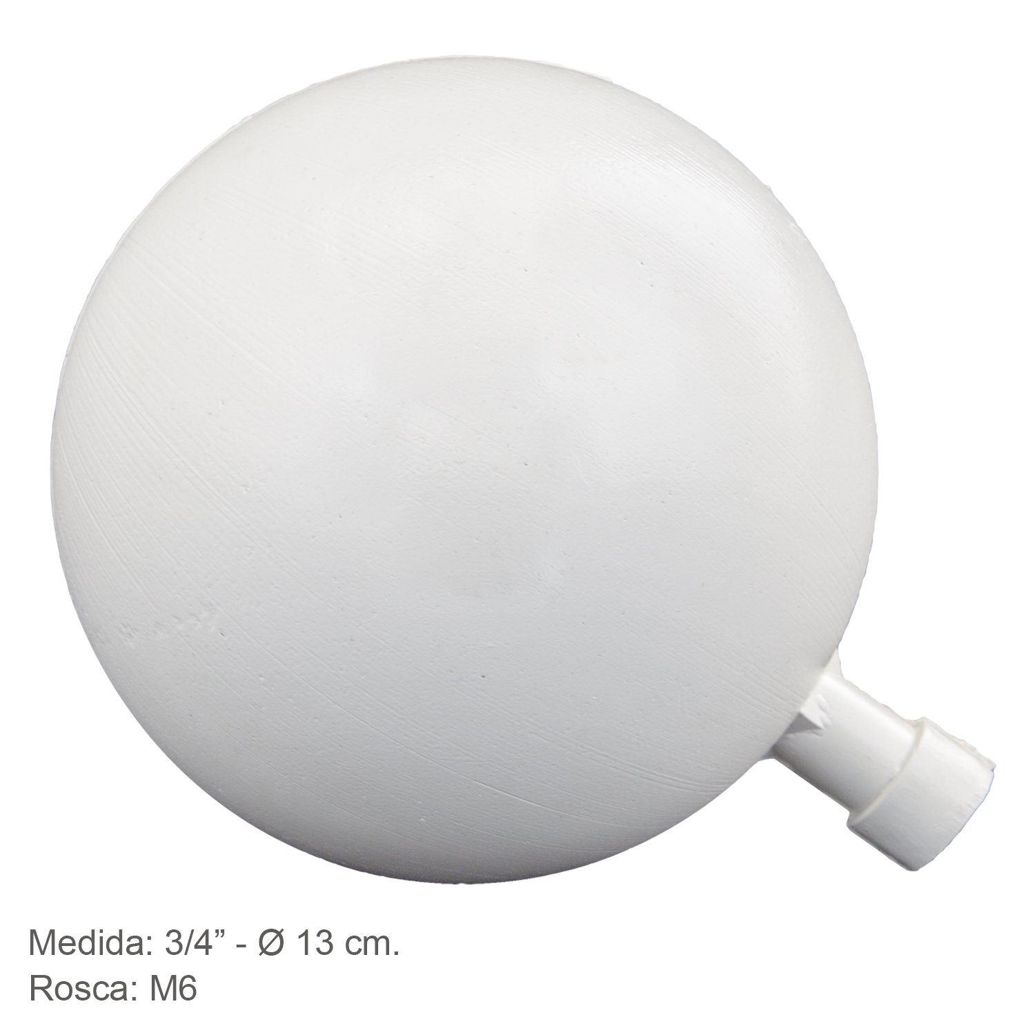 BOYA PLASTICO 3/4 X 13  CM. ROSCA M6(+ medidas)