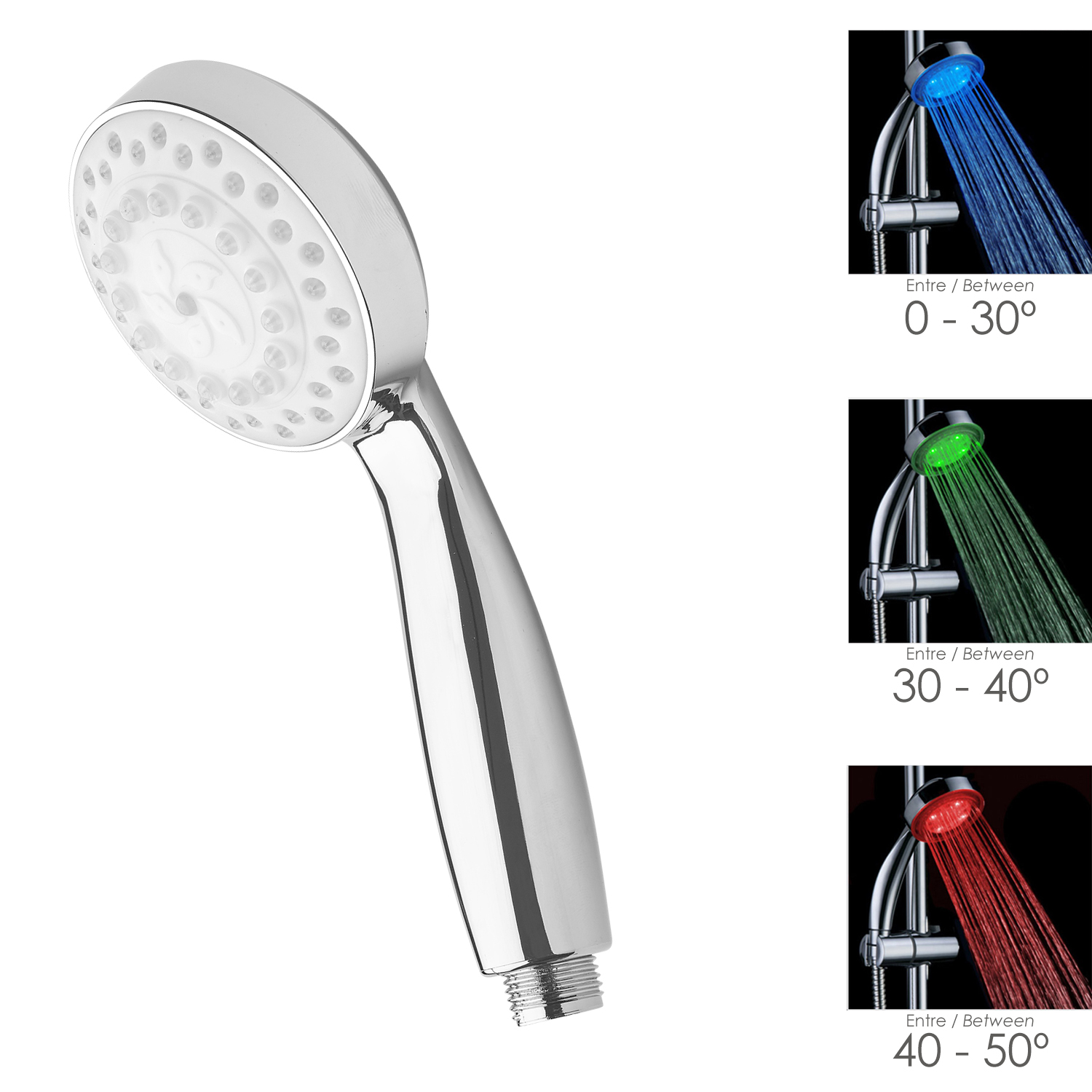 Maneral Ducha Led Indicador Temperatura  11 cm,