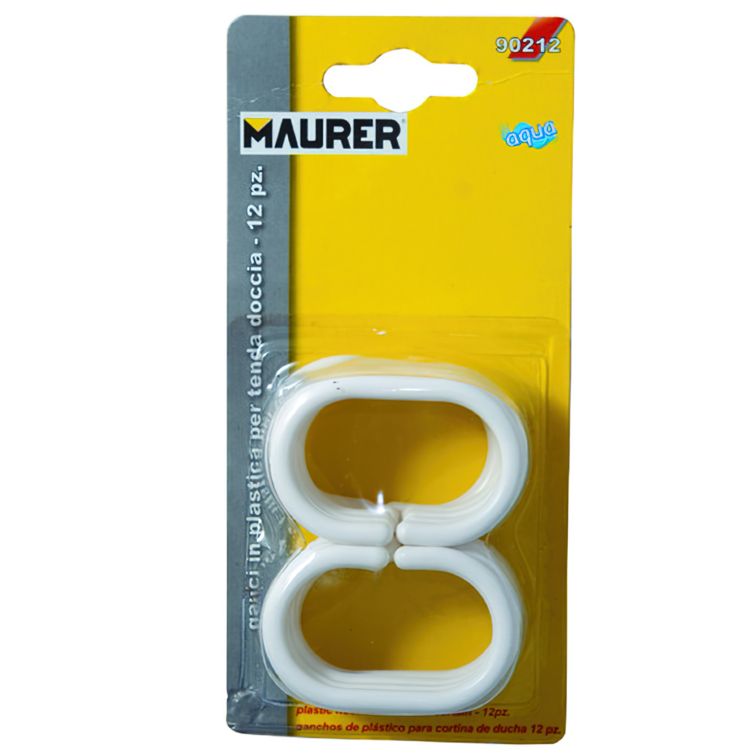 Juego Ganchos Plastico Cortina Bao (Blister 12 Piezas)
