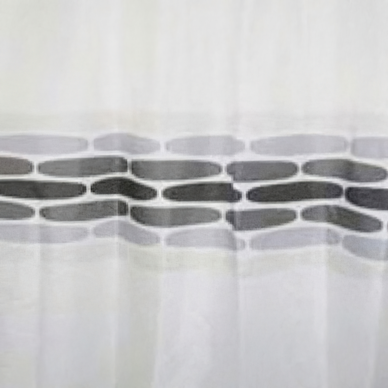 Cortina Ducha Tela Piedras Gris 180x200 cm,
