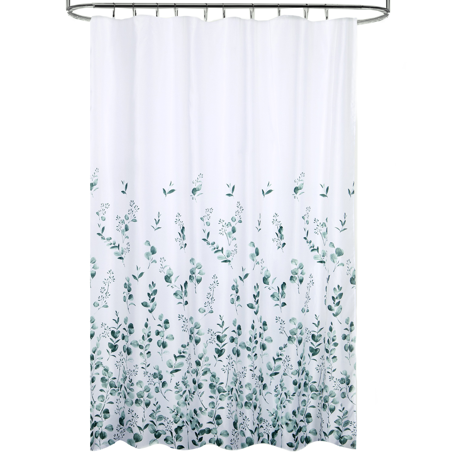 Cortina Ducha Tela Flores 180 x 200 cm, Cortina bao, Cortina Tela Impermeable Con Anillas