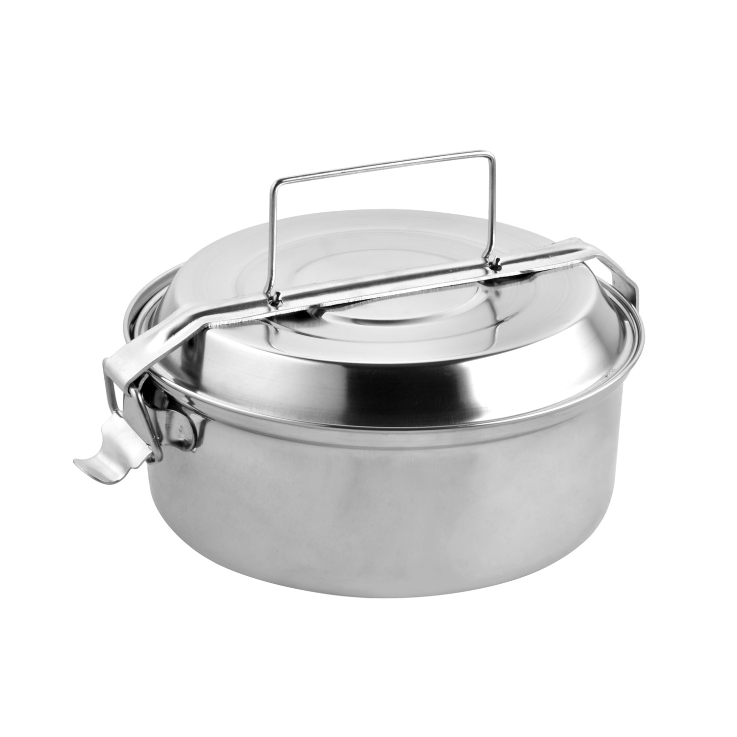 Fiambrera Metalica De Acero Inoxidable Con 2 Platos  16 cm, Lunch Box, Fiambrera Metalica, Porta Alimentos Metalico,