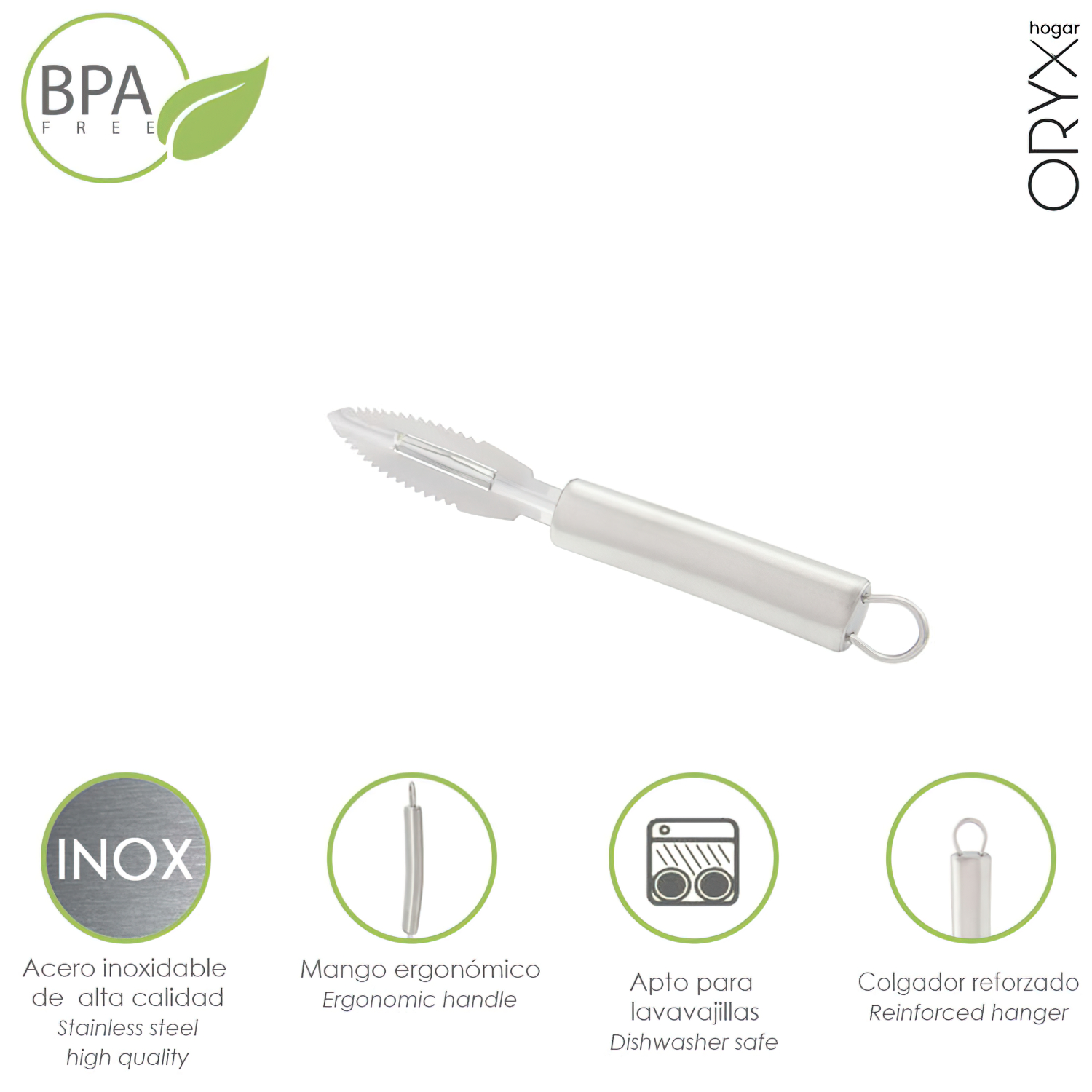 Pelador Frutas / Verduras Acero Inoxidable 1,6 x 19 (Alt,) cm,