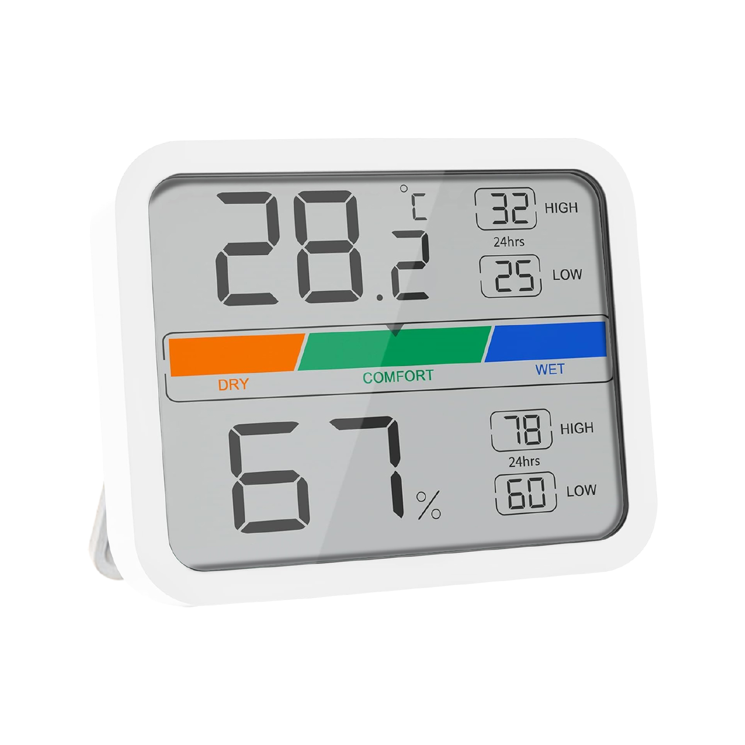Termmetro Digital Higrmetro Interiores y Exteriores Minimo/Mximo Con Indicardor De Humedad