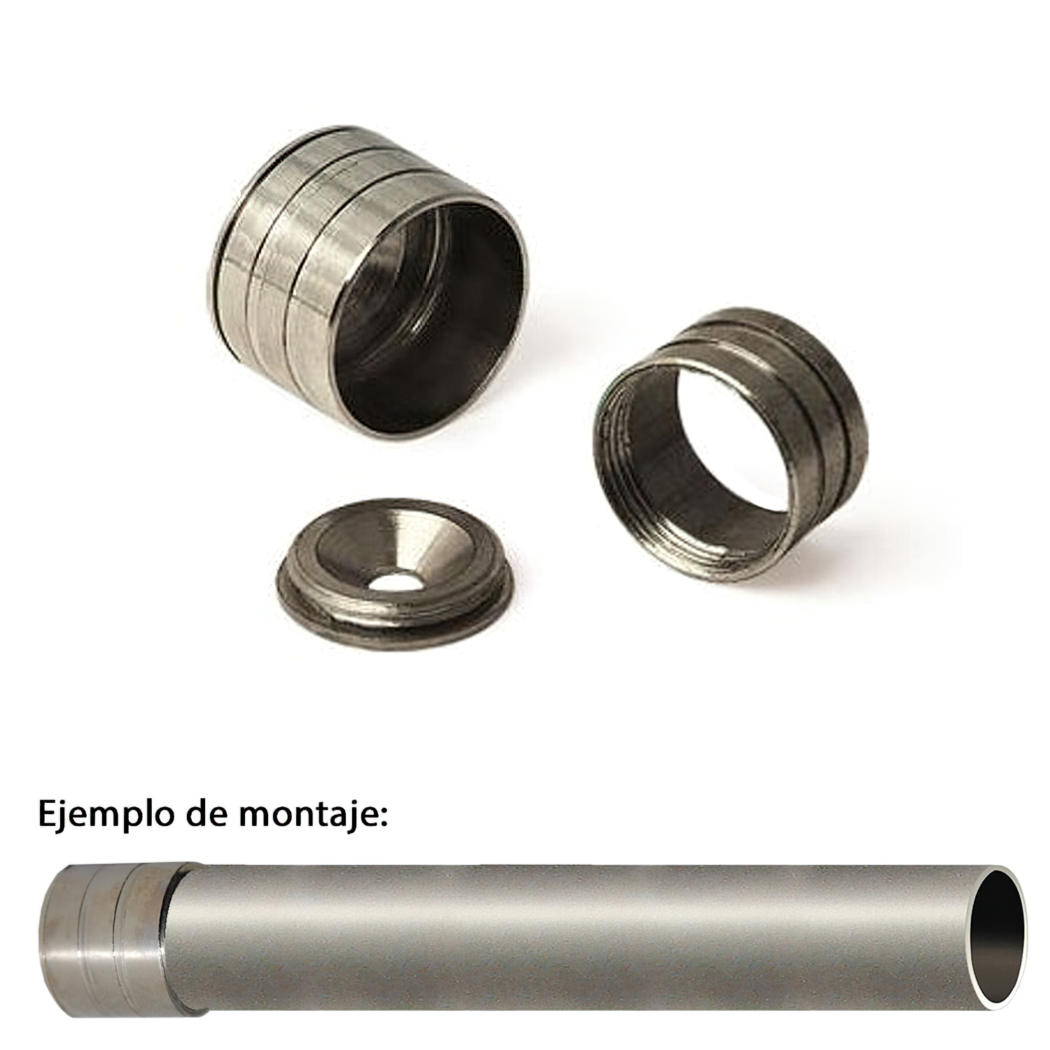 Soporte Barra Armario A Pared  12 mm, Enchufe Laton Niquel (Cromada)