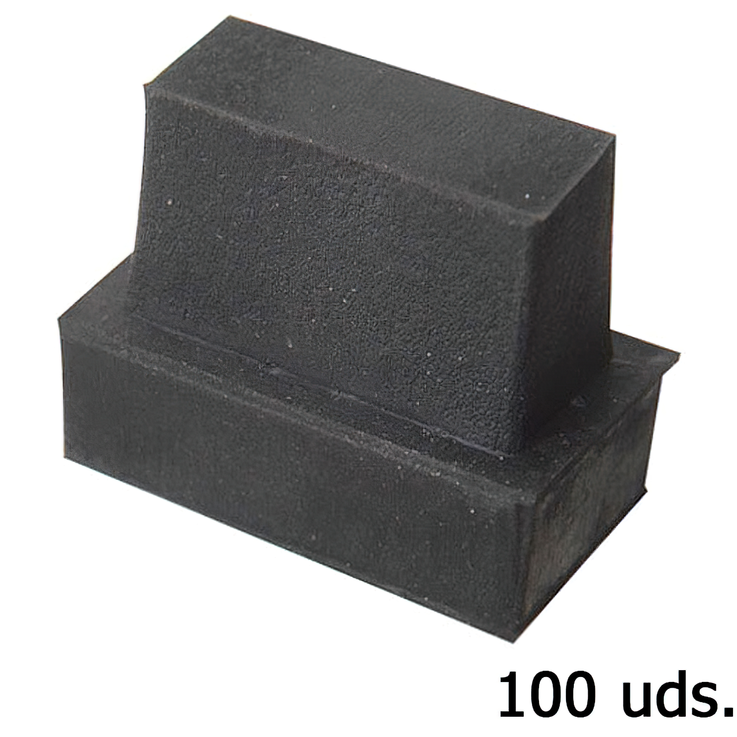 Contera Goma Rectangular 37 x 17 mm, Bolsa 100 Unidades