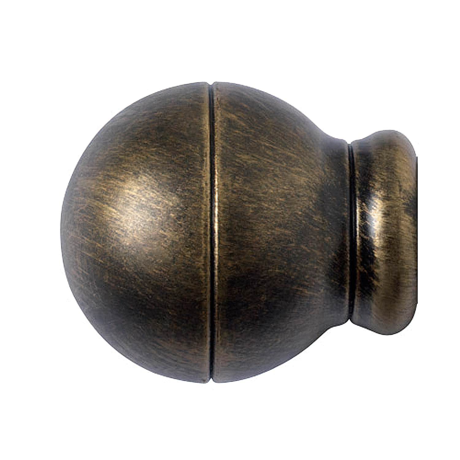 Terminal Forja Esfera Rayada  20 mm, Negro / Oro Juego 2 Piezas