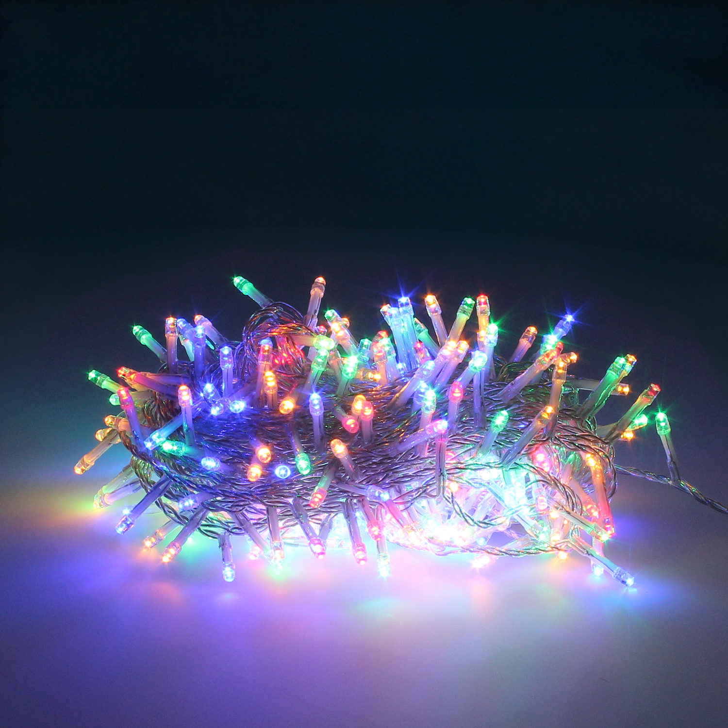 Guirnalda Luces Navidad 300 Leds Color Multicolor, Luz Navidad Interiores y Exteriores Ip44, Cable Transparente,
