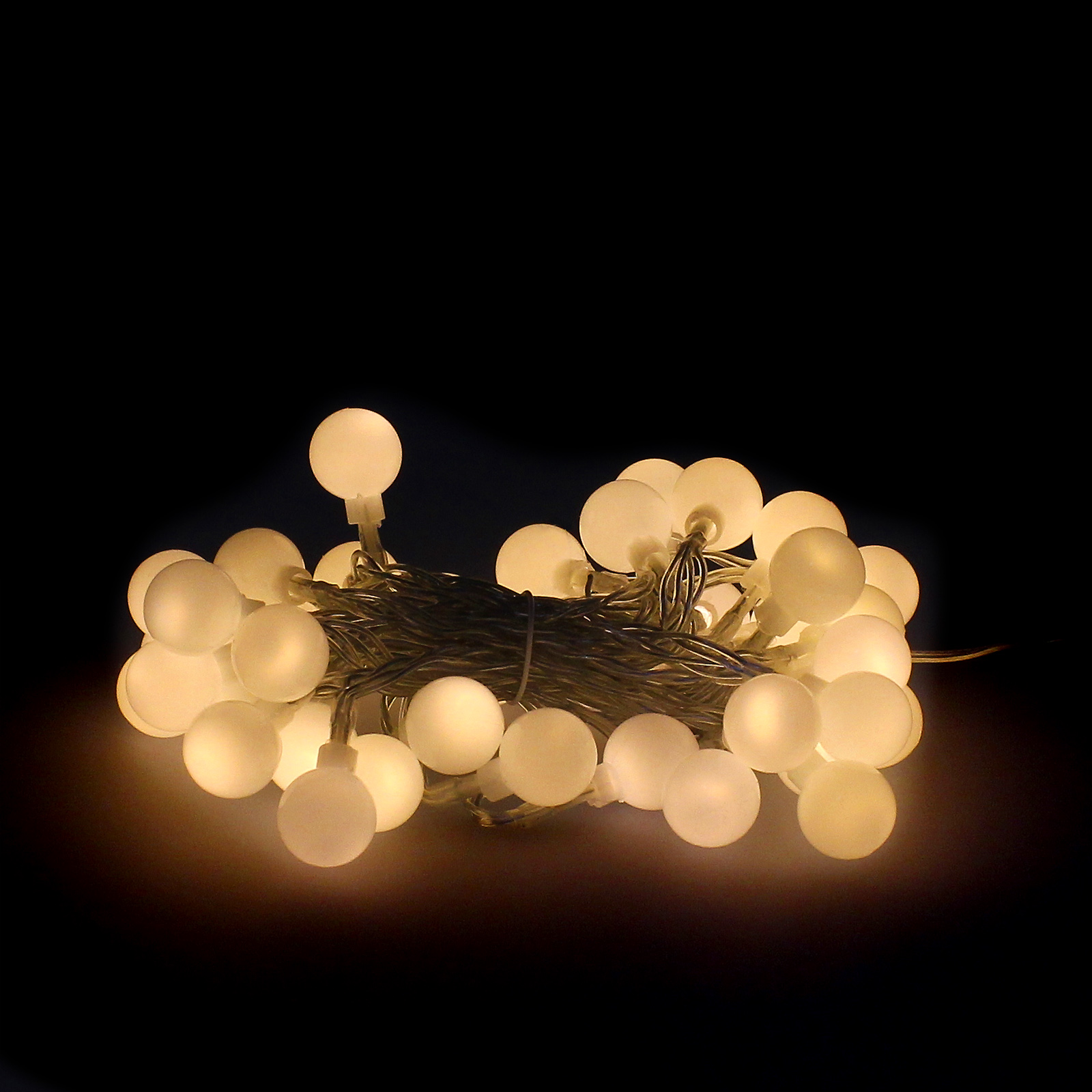 Guirnalda Luces Navidad Esfera 40 Leds Blanco Calido, Luz Navidad Interiores y Exteriores Ip44