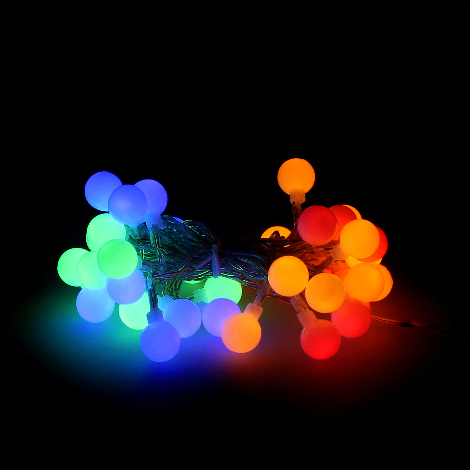 Guirnalda Luces Navidad Esfera 40 Leds Multicolor, Luz Navidad Interiores y Exteriores Ip44