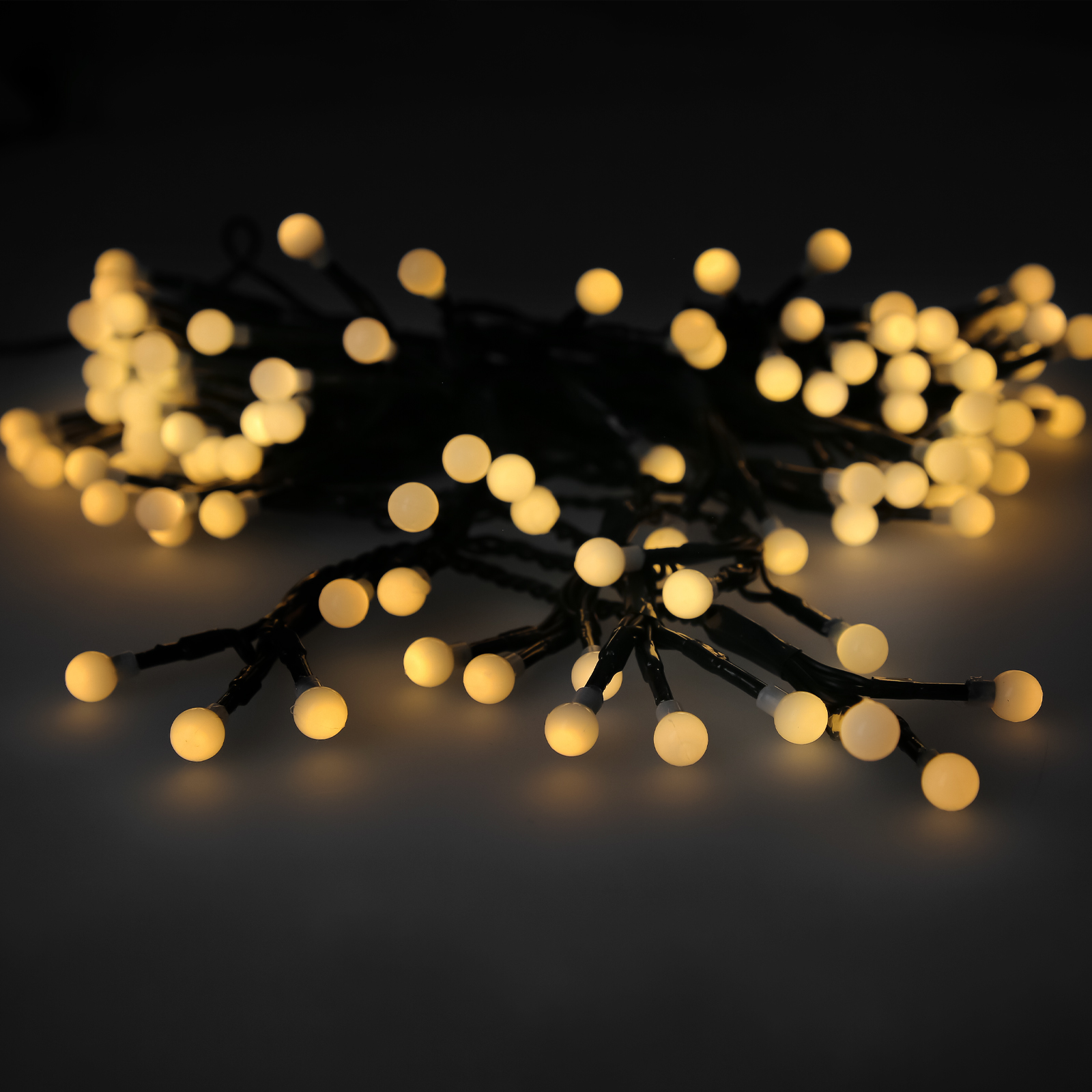 Guirnalda Luces Navidad Esfera 120 Leds Luz Blanco Calido, Uso en Exteriores / Interiores Ip44