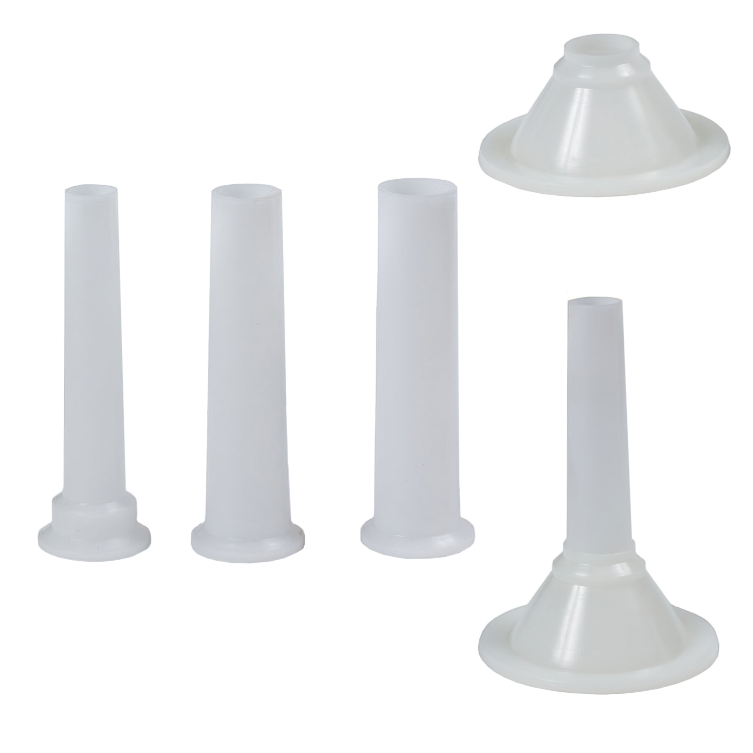 Juego Embudos Plastico Para Maquina Picar Carne N  5 (4 Piezas)