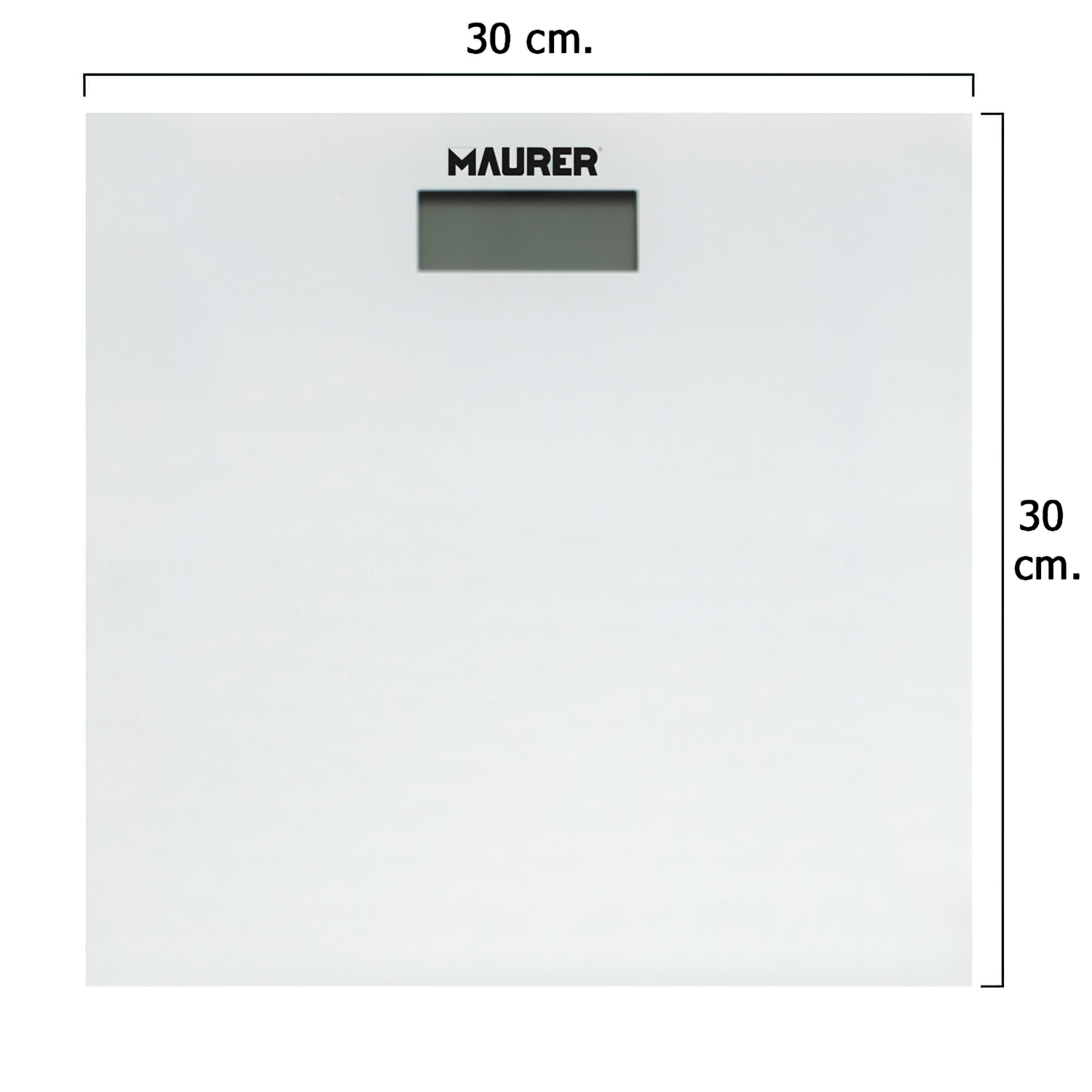 Bascula Bao Digital Cristal Blanco 30 x 30 cm,
