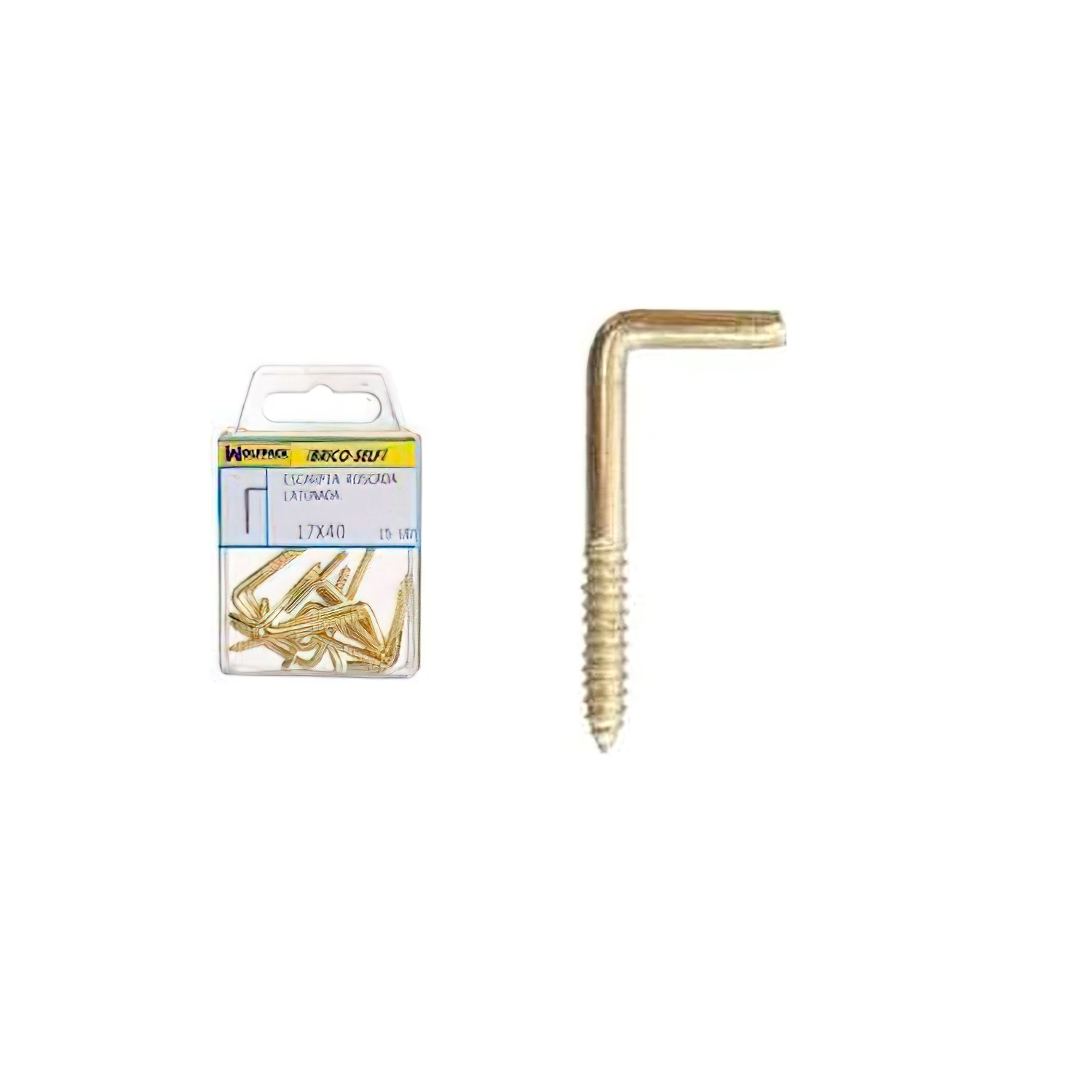 Alcayatas Rosca Latonada 19x60 mm, Brico Self 7 unidades