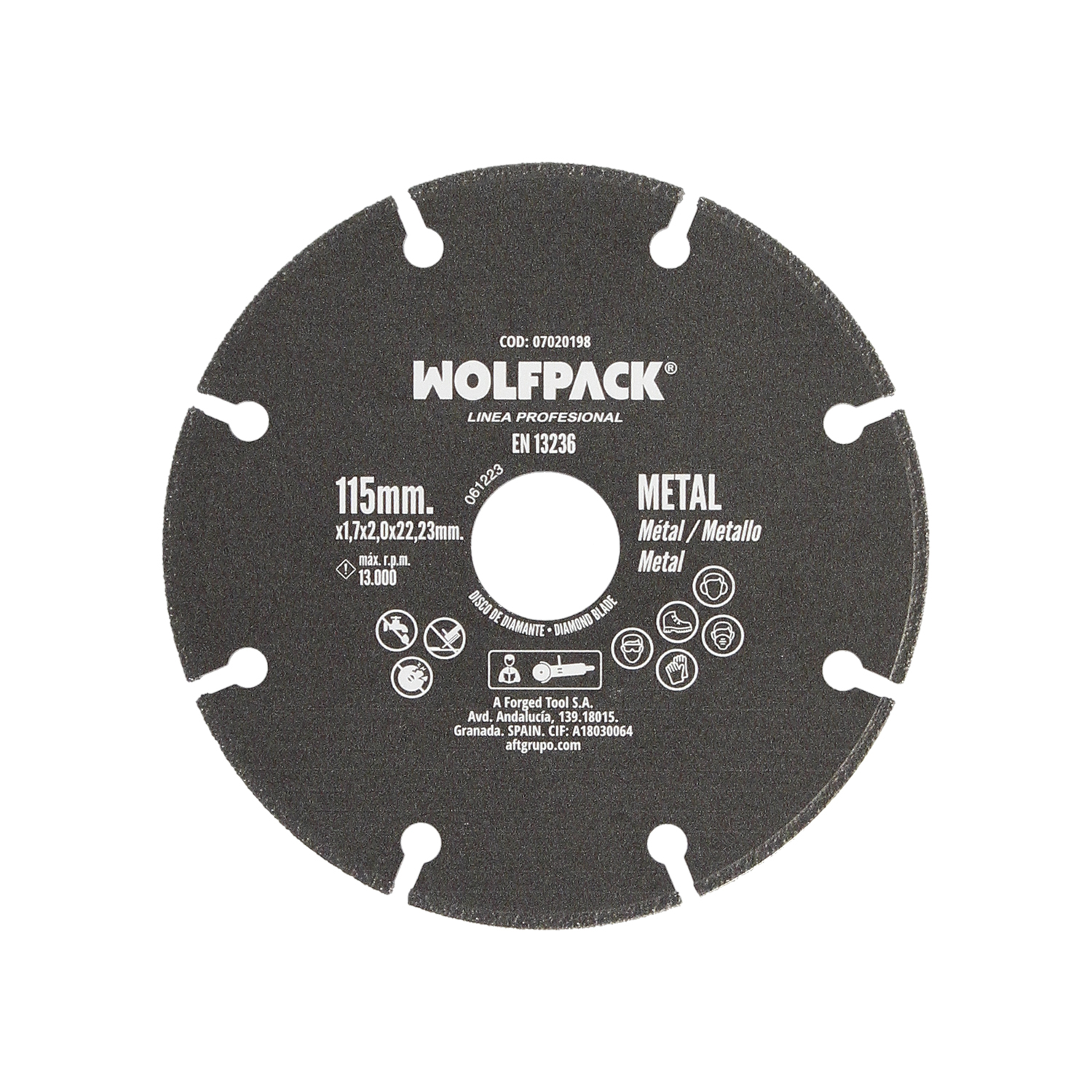 Disco Corte Metales Universal   115 x 1,7 mm, Filo de Diamante Disco Corte Acero, Chapa, Hierro, Aluminio