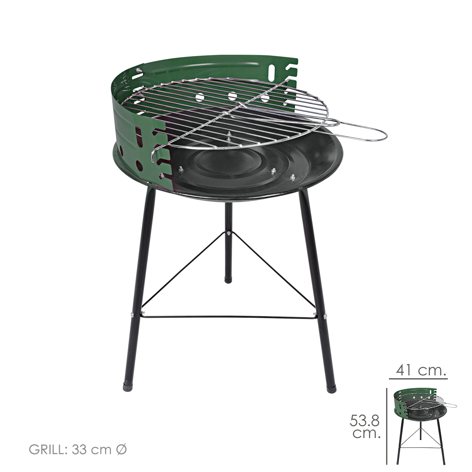 Barbacoa  Saturnia Cocinero Redonda 41x39,5x53,8 (Alt,) cm,