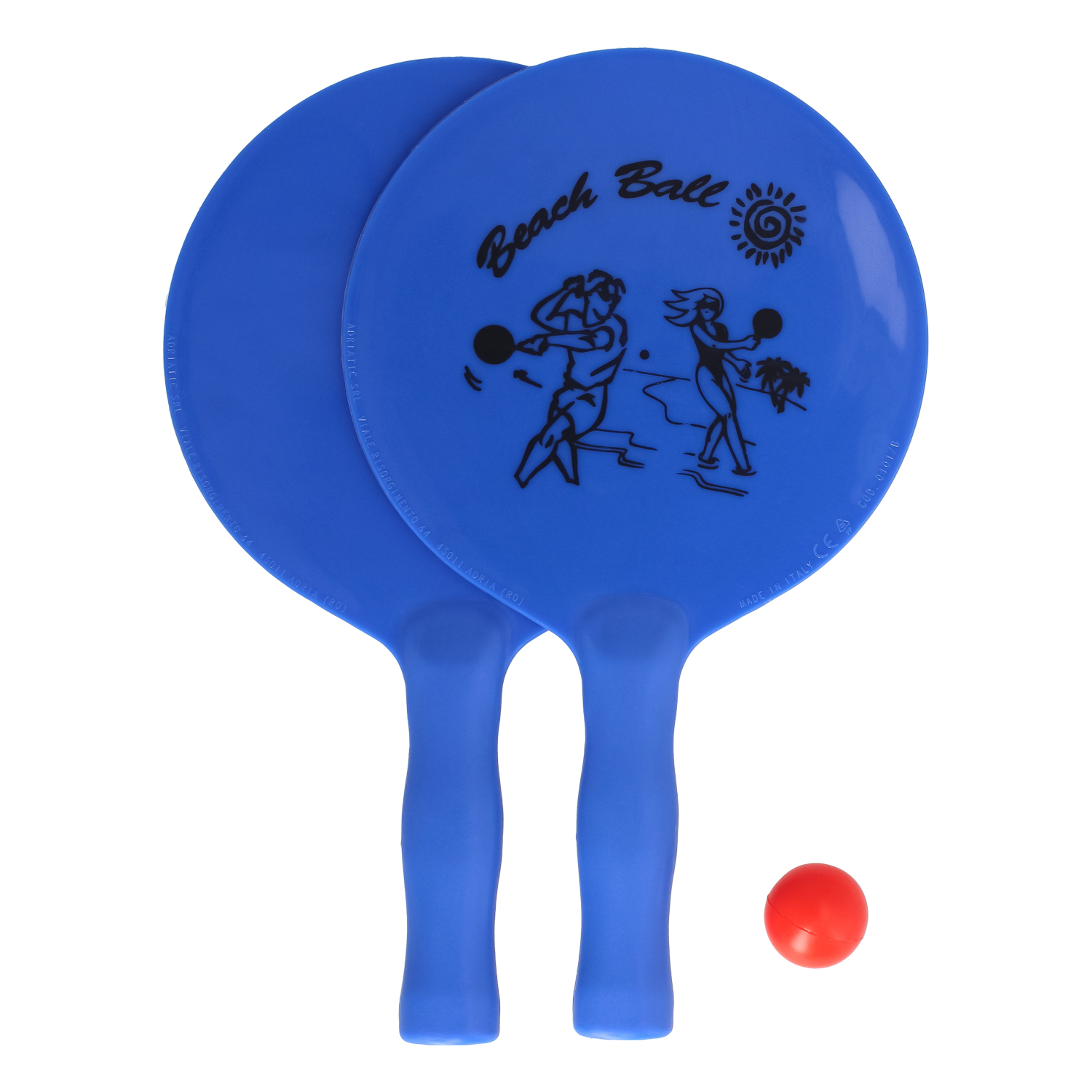 Raquetas Palas Playa Con Pelota  22,5 cm, x 38,5 (Alt,) cm, Resistente Al Agua y Al Sol, Raqueta de Playa, Palas Playa,