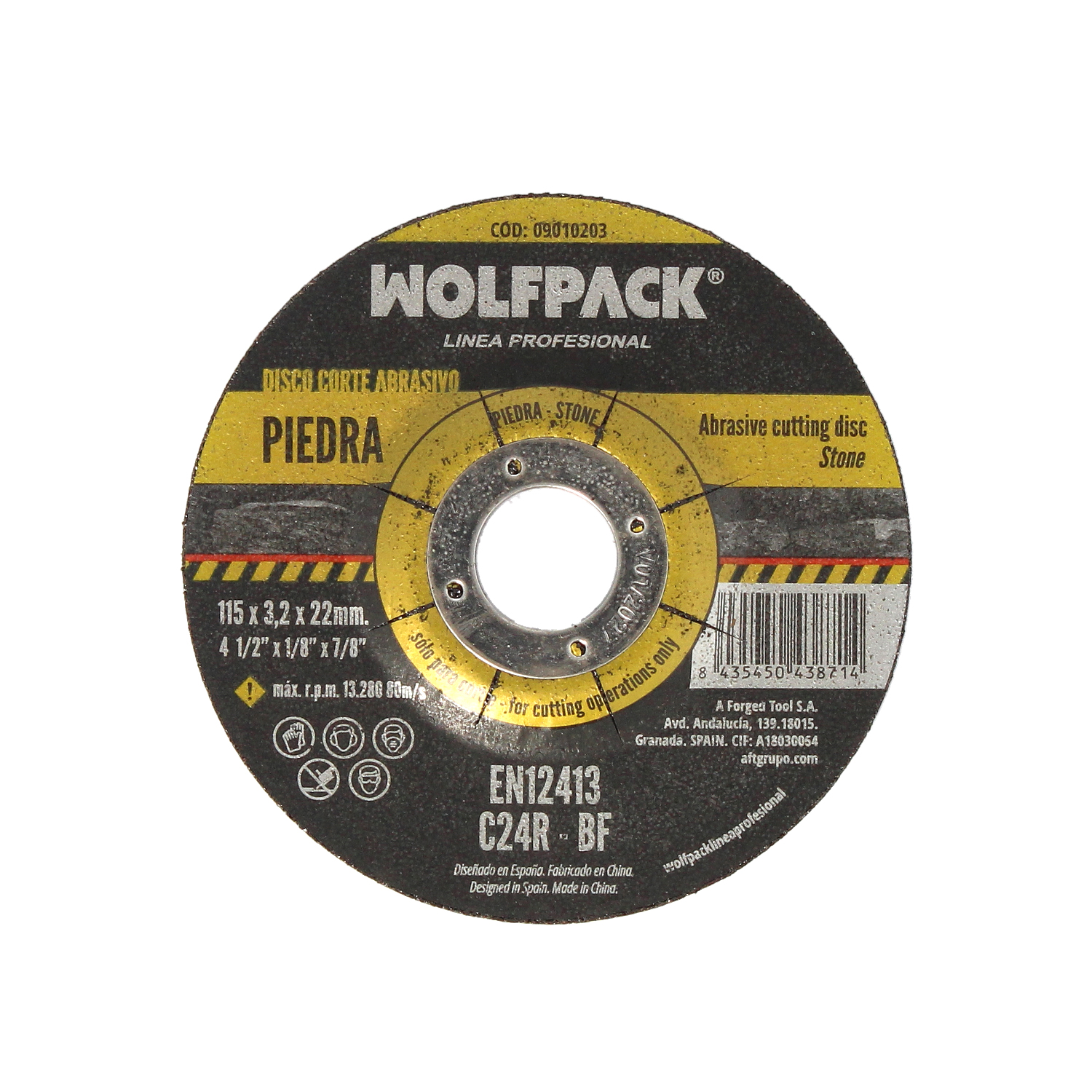 Disco Corte Abrasivo Piedra  115 x  22 mm, Espesor 3,2 mm, Disco Radial / Amoladora Universal Con Todas Las Amoladoras,