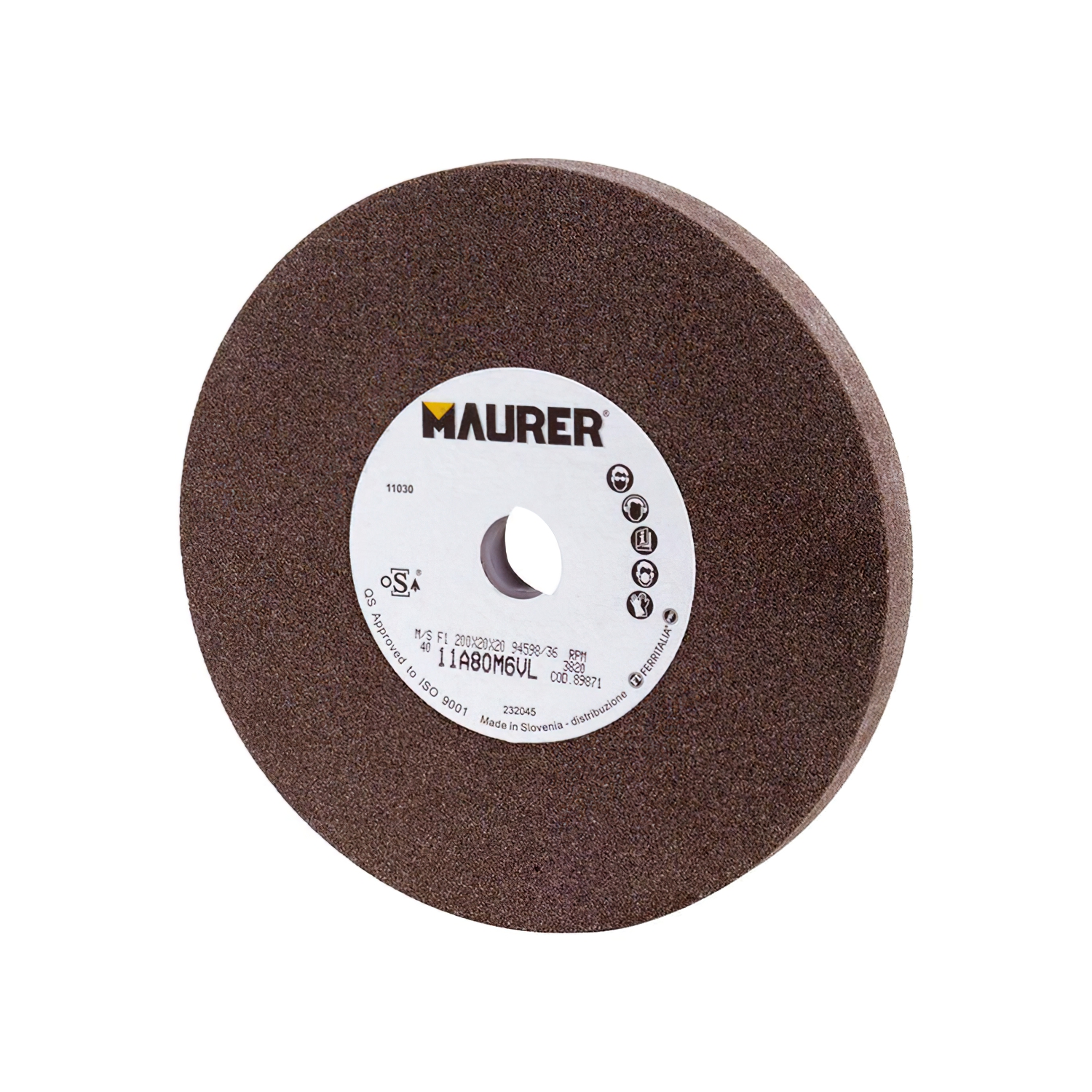 Muela Maurer Corindon 125x20x16 mm, Grano 80