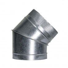 CODO ESTUFA GALVANIZADO DE 200 MM. 45 (0,8 MM.)