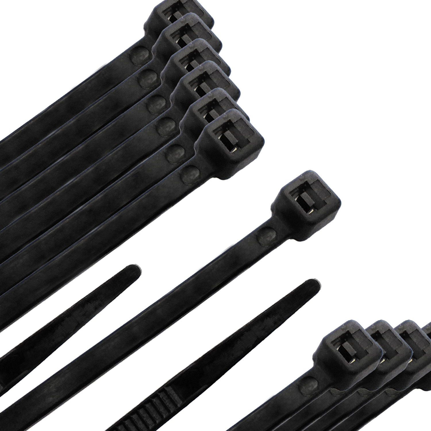 Brida Nylon 100%, Color Negro 7,8 x 540 mm, Bolsa 100 unidades, Abrazadera Plastico, Organizador Cables, Alta Resistencia