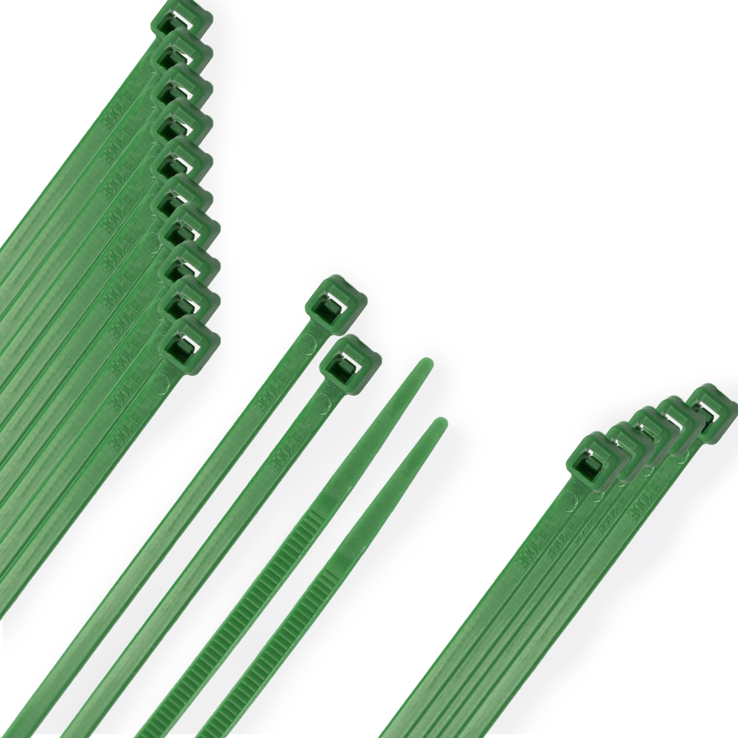 Brida Nylon 100%, Color Verde 3,6 x 140 mm, Bolsa 100 Unidades, Abrazadera Plastico, Organizador Cables, Alta Resistencia