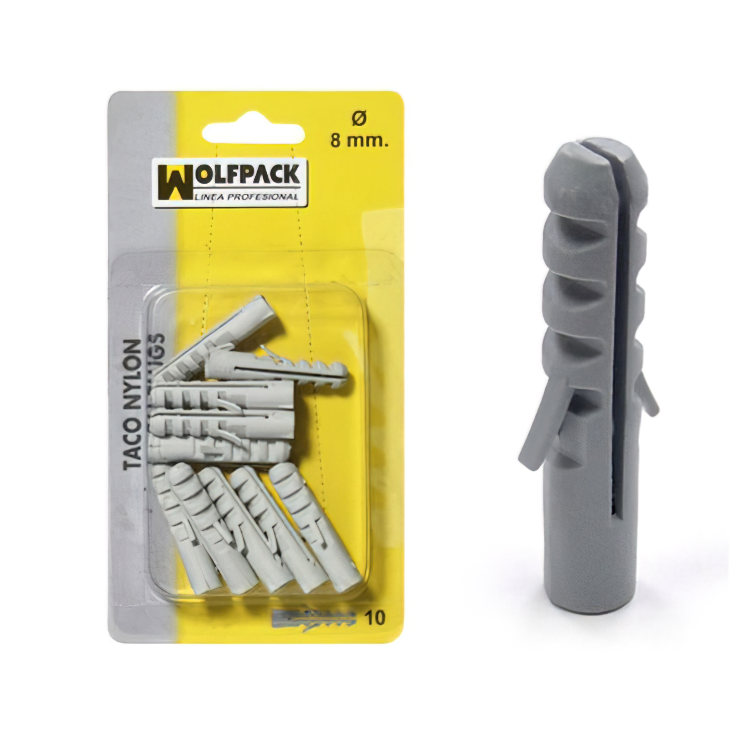 Taco Nylon          7 mm,  (20 Piezas)