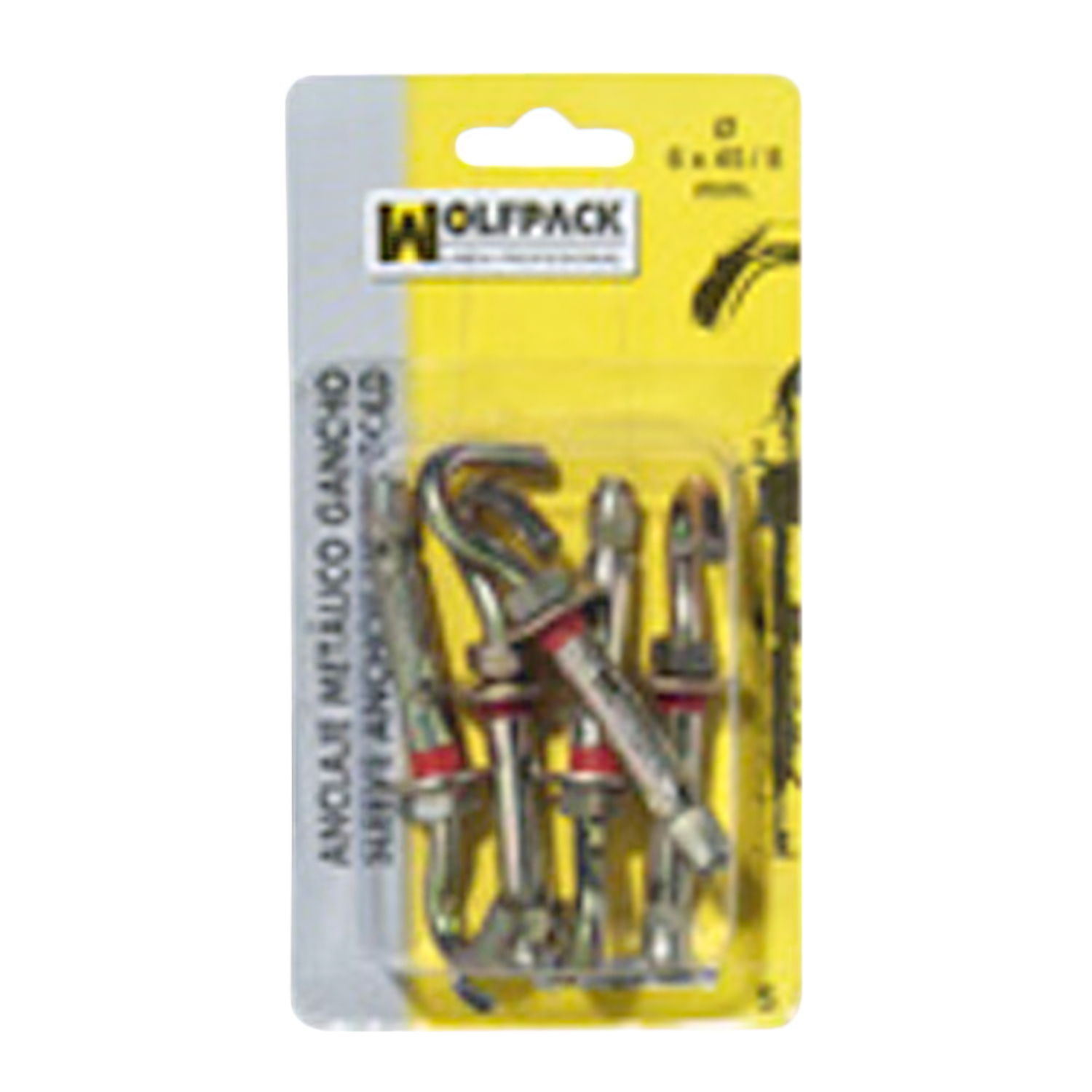 Anclaje Metlico Gancho 10x 70/12 mm, (2 Piezas)