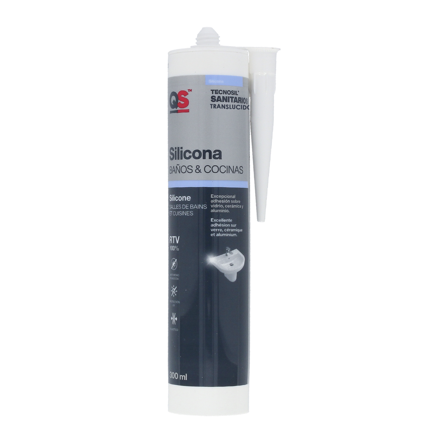 Silicona Acida Translucida Cocina y Bao, silicona antimoho, Silicona Baos, Silicona Fregaderos