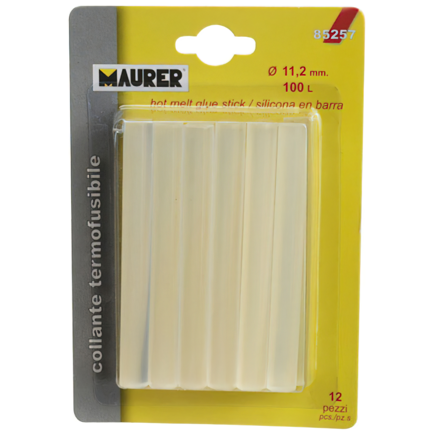 Silicona En Barra Maurer (Blister 12 unidades)  11,2 mm,