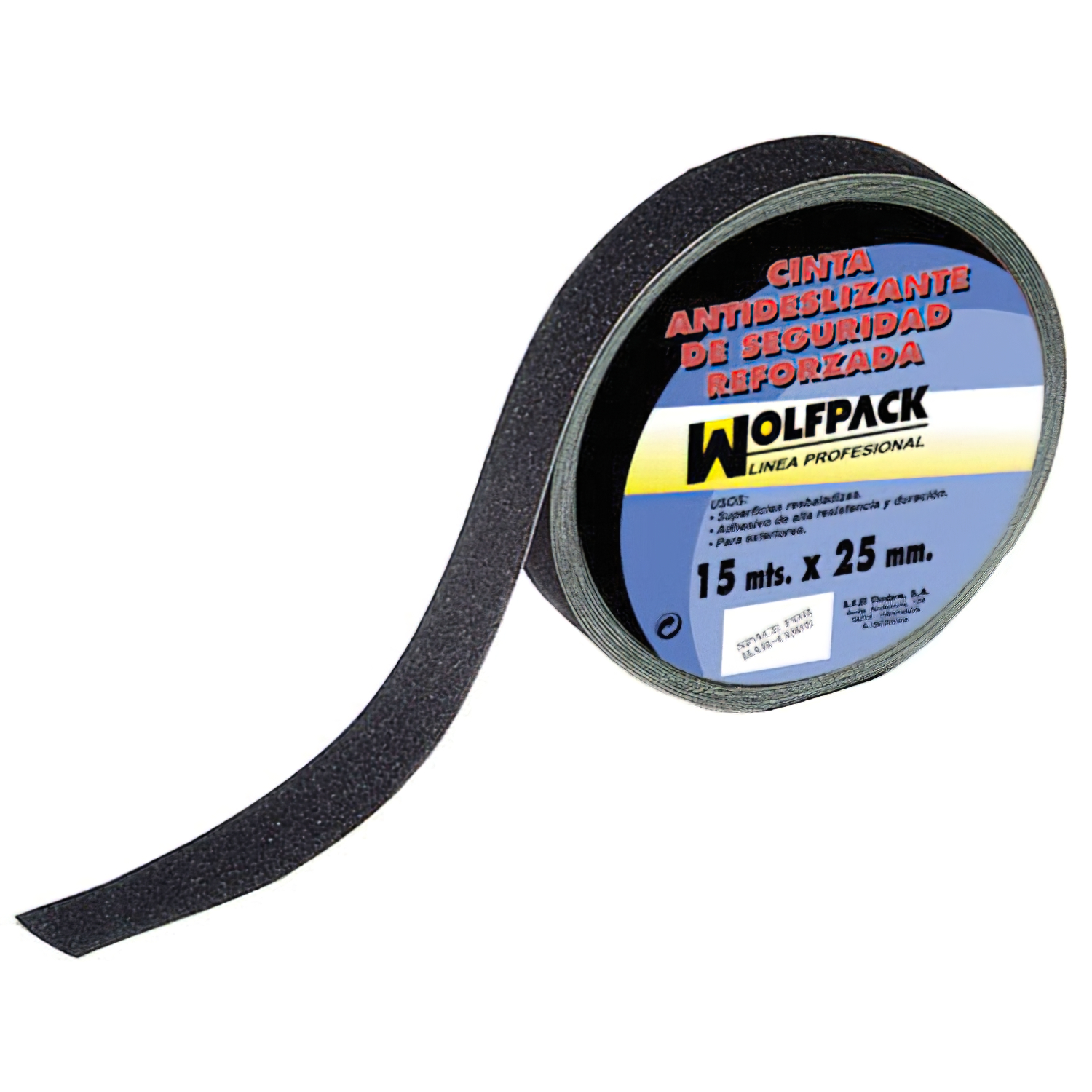 Cinta Antideslizante Negra 15 m, x 50 mm, Uso Domstico